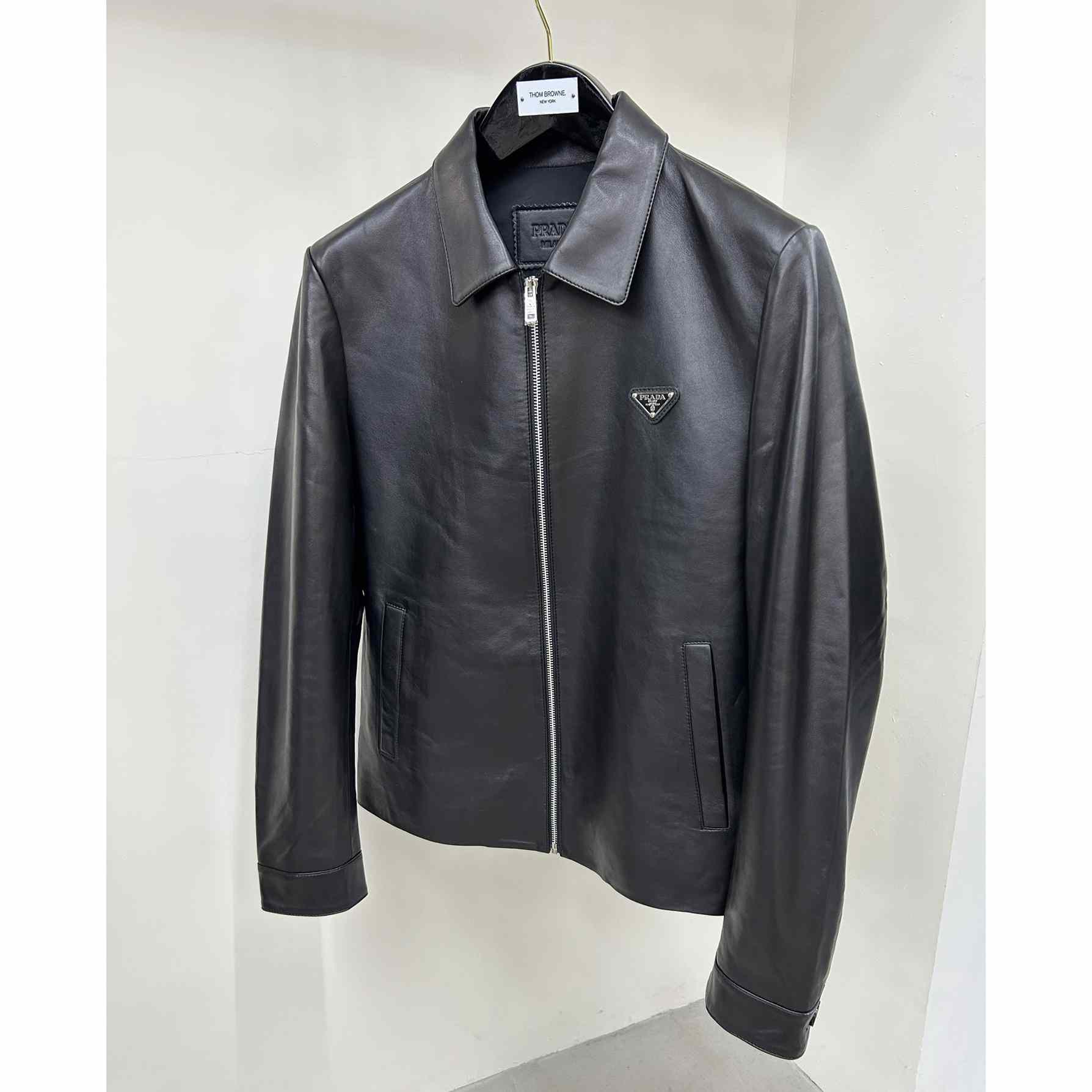 Prada Nappa Leather Blouson Jacket - PerfectKickZ