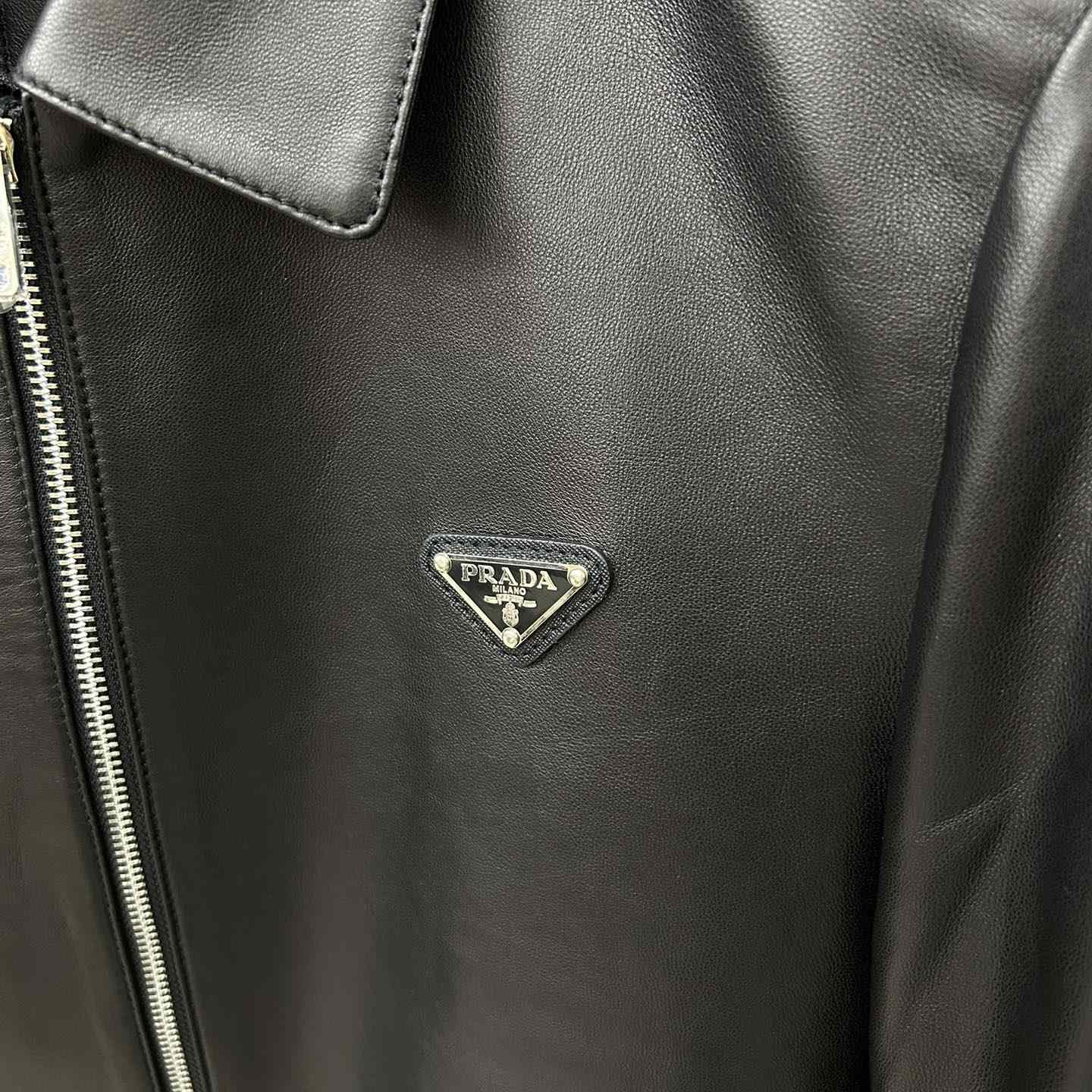 Prada Nappa Leather Blouson Jacket - PerfectKickZ
