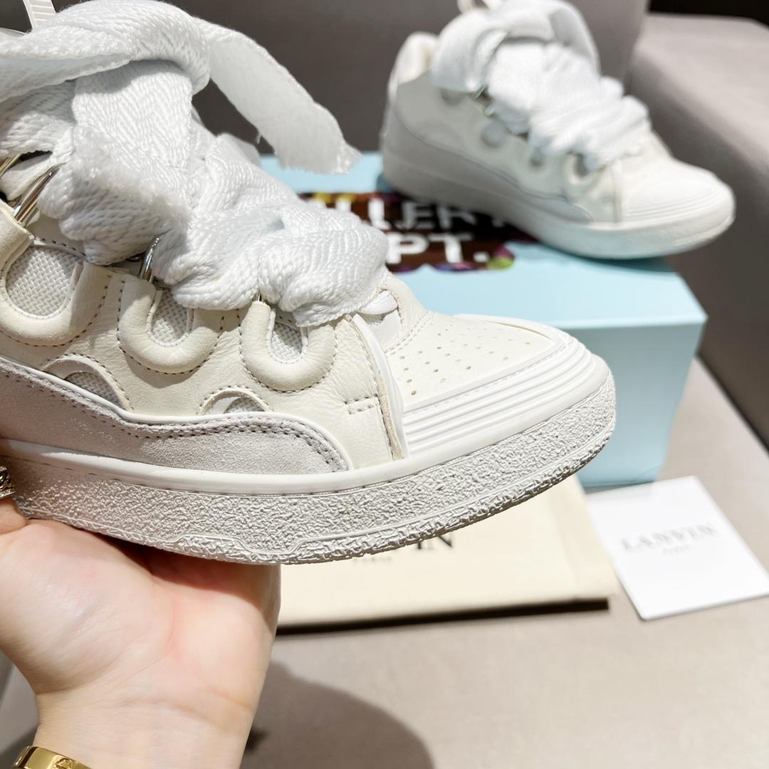 Lanvin Curb Leather Sneakers - PerfectKickZ