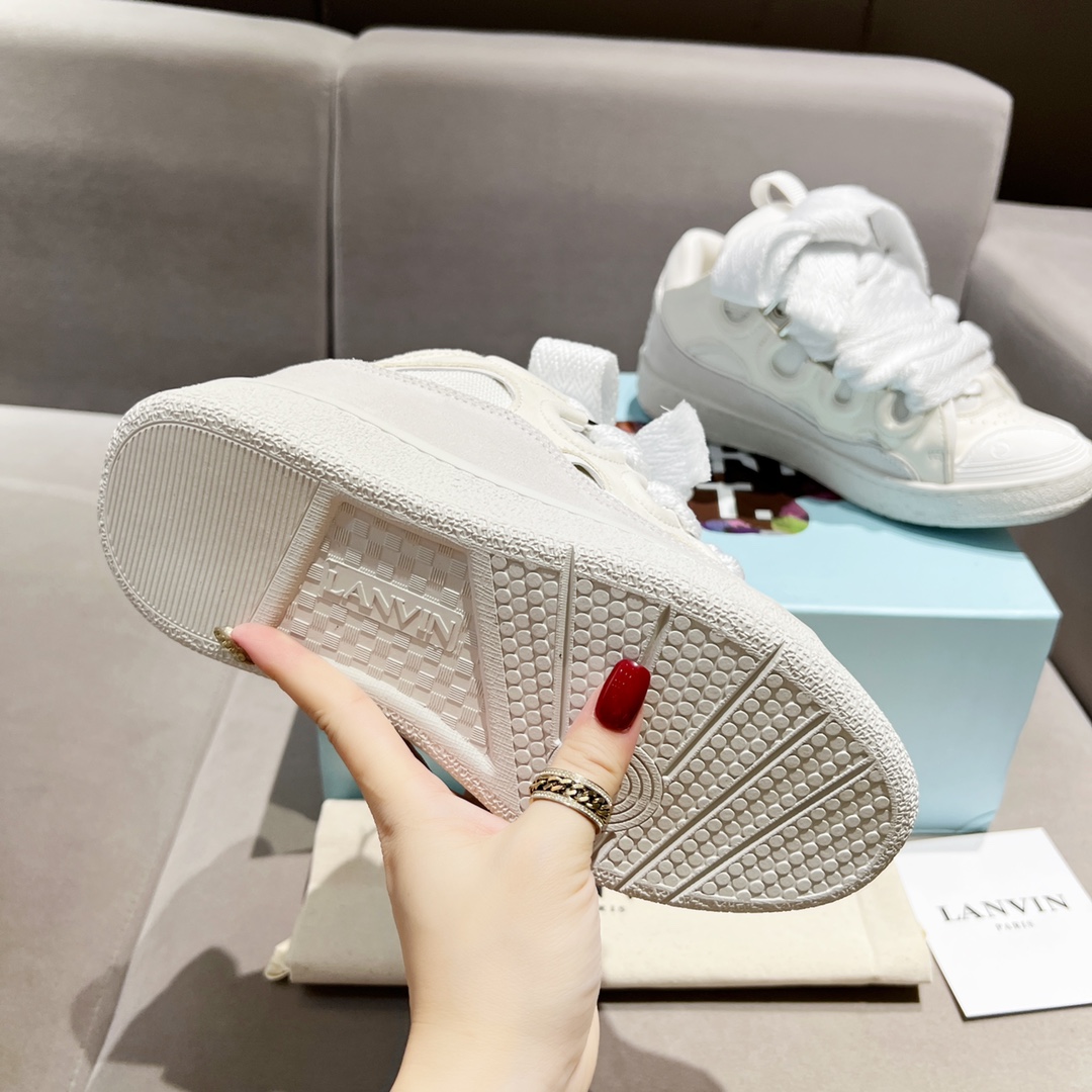 Lanvin Curb Leather Sneakers - PerfectKickZ