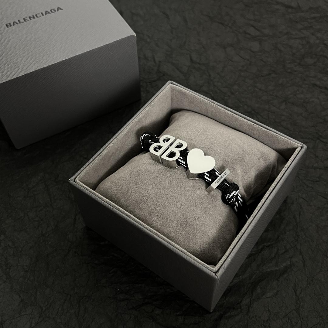 Balenciaga I <3 BB Bracelet In Black  - PerfectKickZ