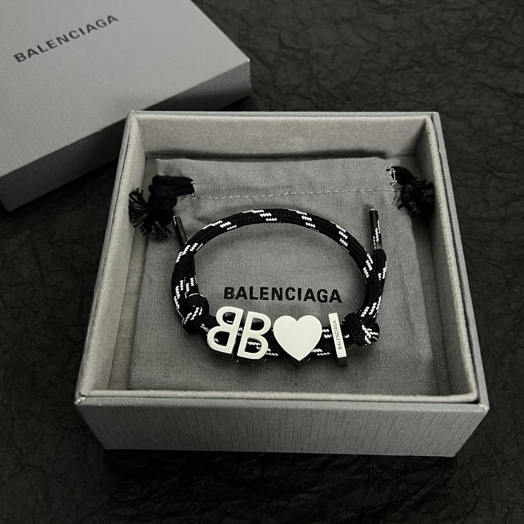 Balenciaga I <3 BB Bracelet In Black  - PerfectKickZ