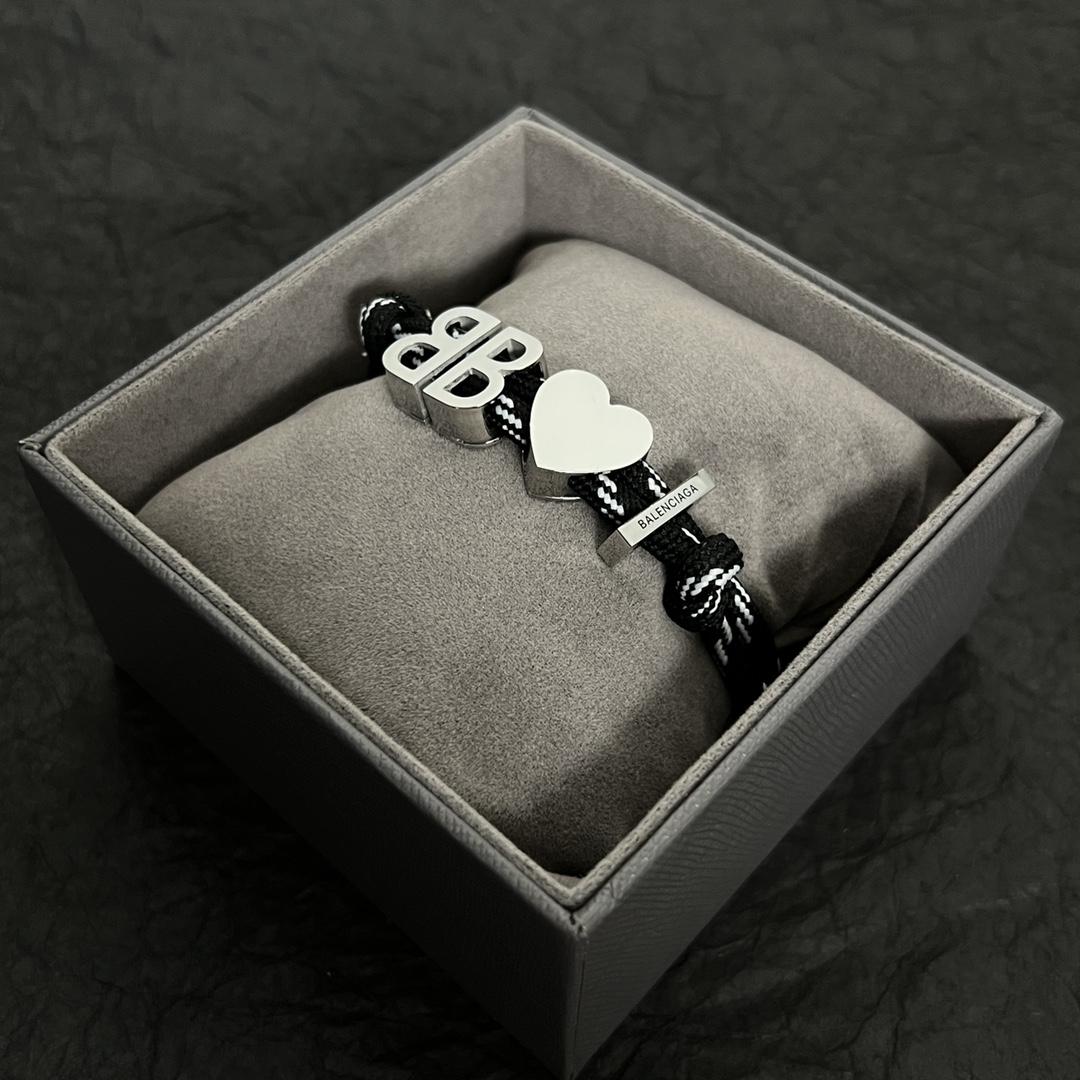 Balenciaga I <3 BB Bracelet In Black  - PerfectKickZ