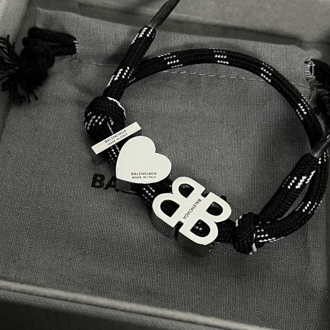 Balenciaga I <3 BB Bracelet In Black  - PerfectKickZ