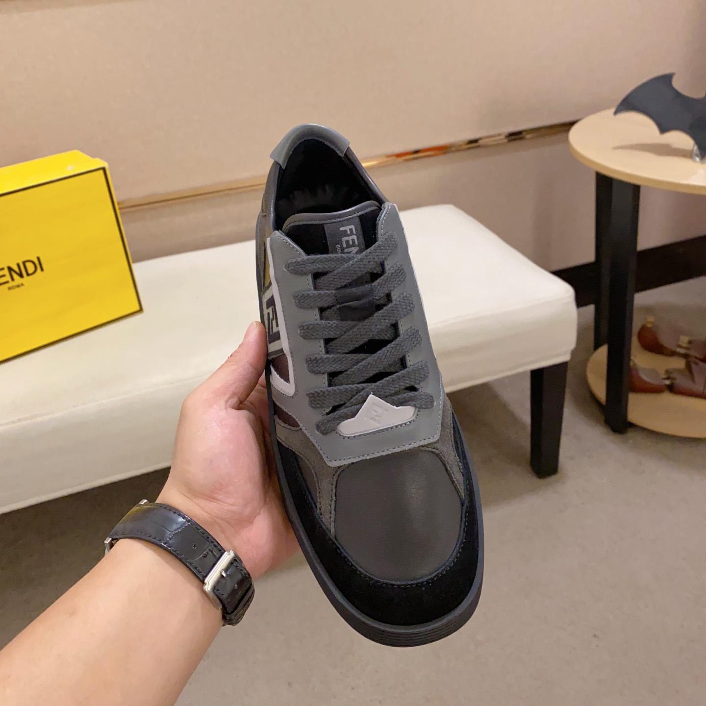 Fendi Step Black Leather Low-tops Sneakers - PerfectKickZ