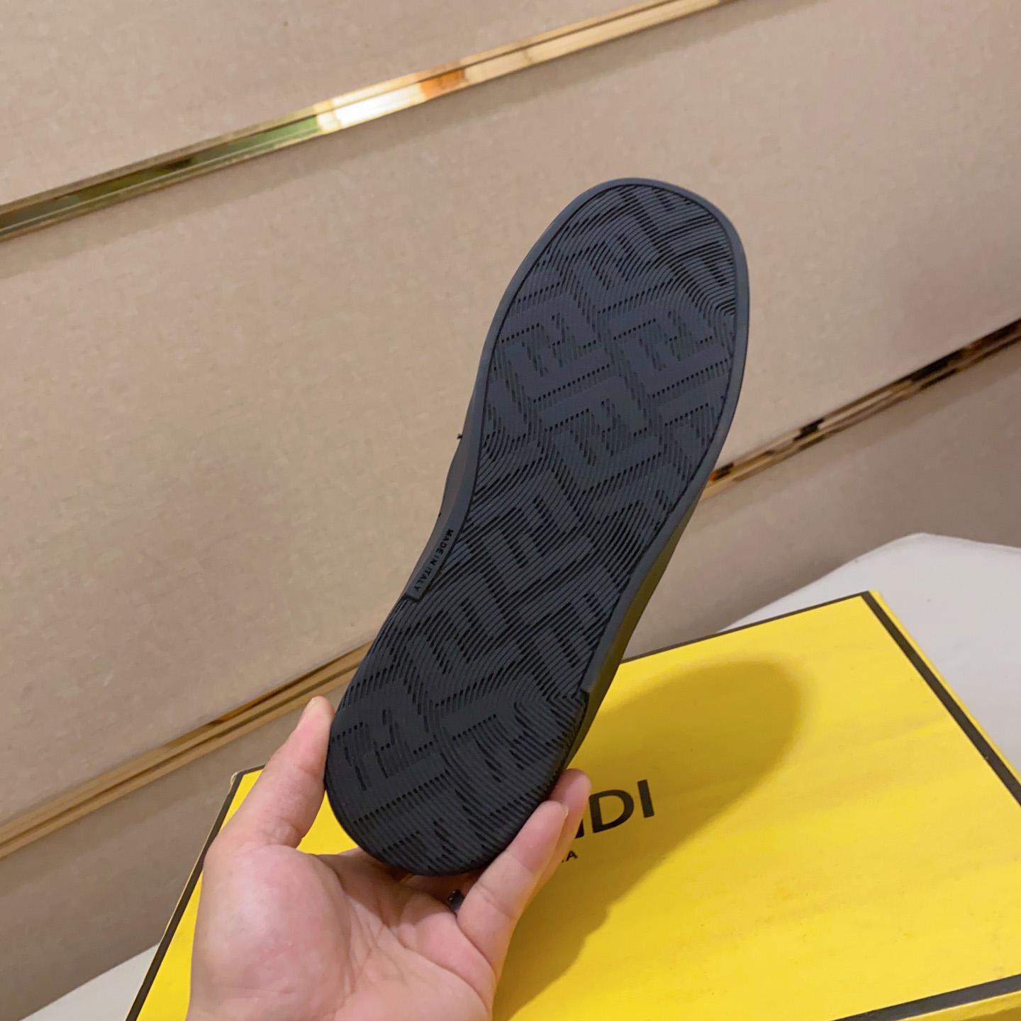 Fendi Step Black Leather Low-tops Sneakers - PerfectKickZ