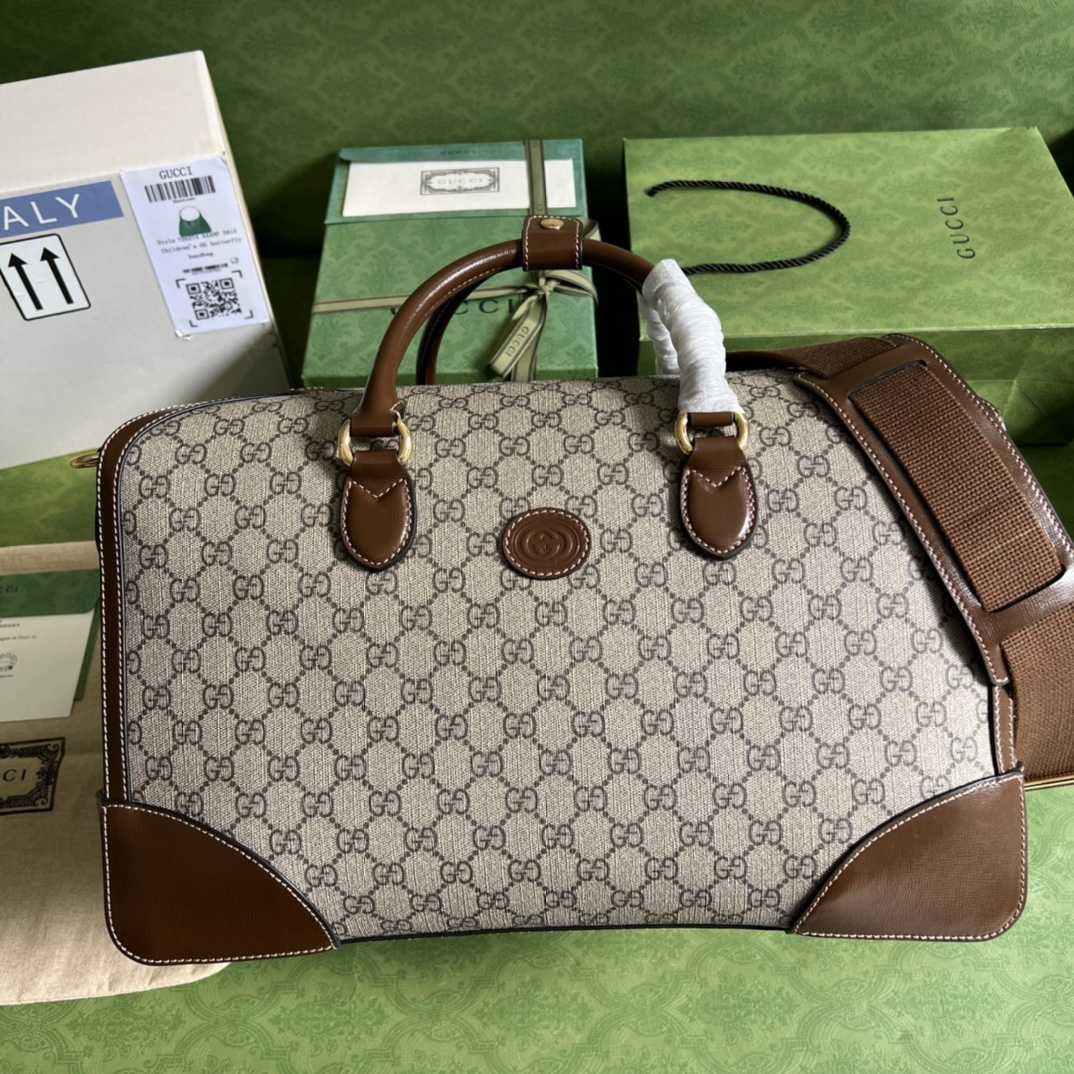 Gucci Duffle Bag With Interlocking G(42-26-24cm) - PerfectKickZ