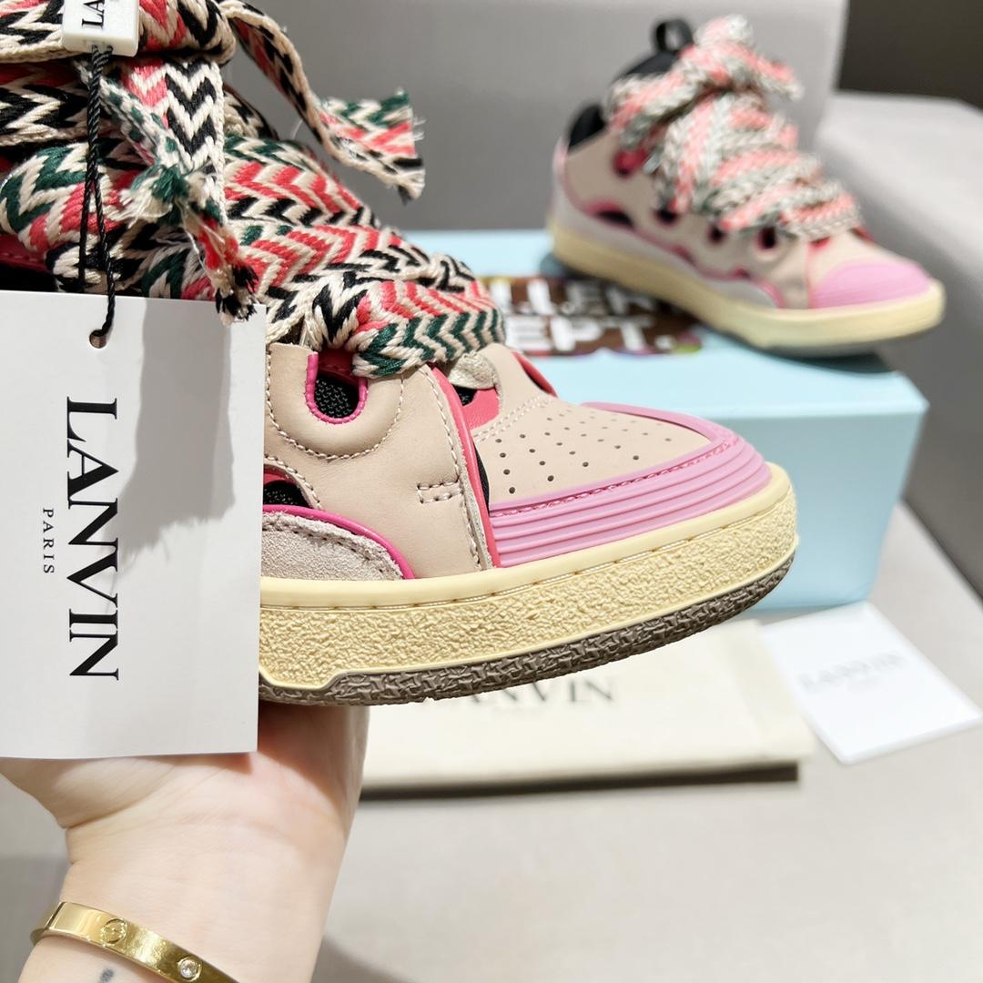 Lanvin Curb Lace Up Sneakers - PerfectKickZ
