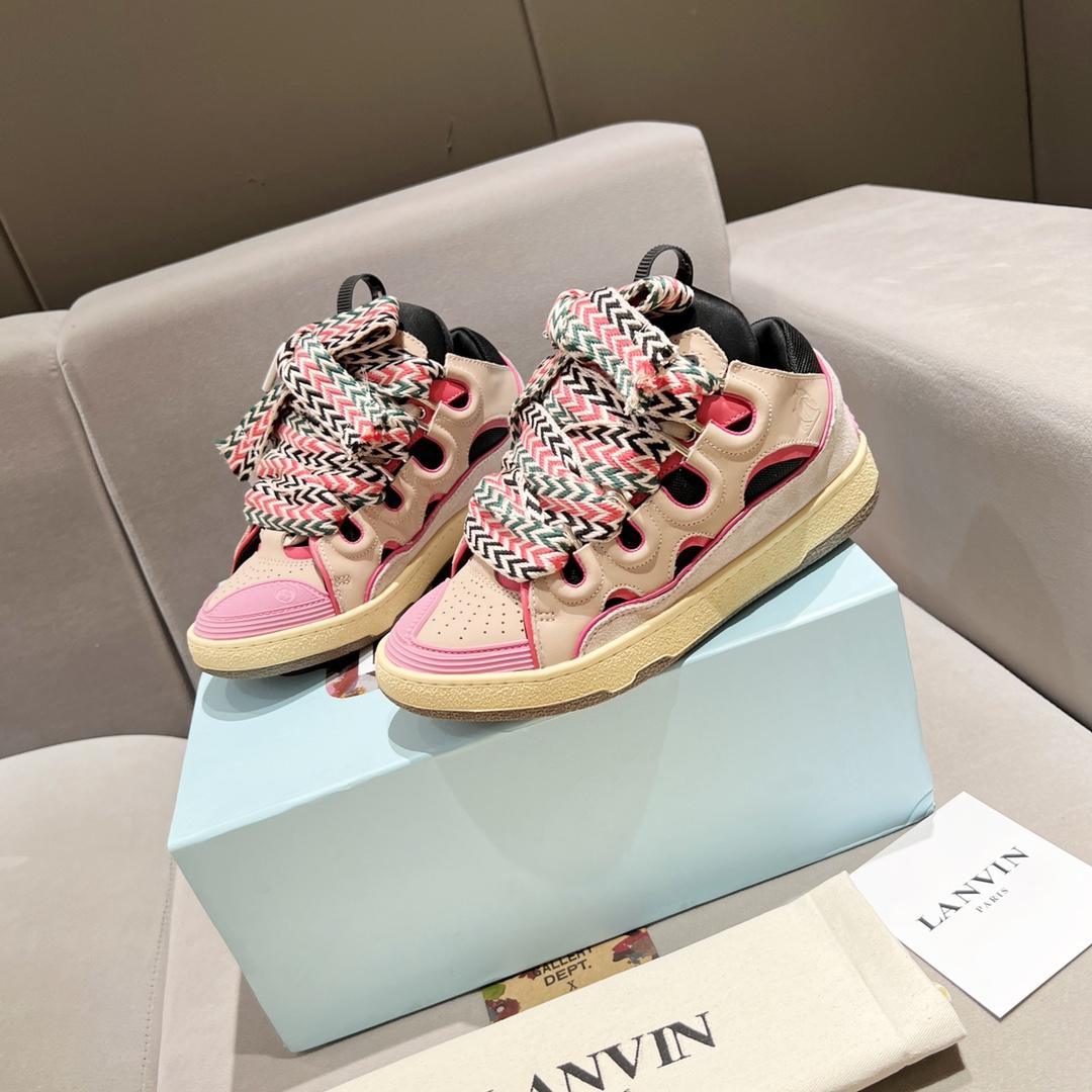 Lanvin Curb Lace Up Sneakers - PerfectKickZ