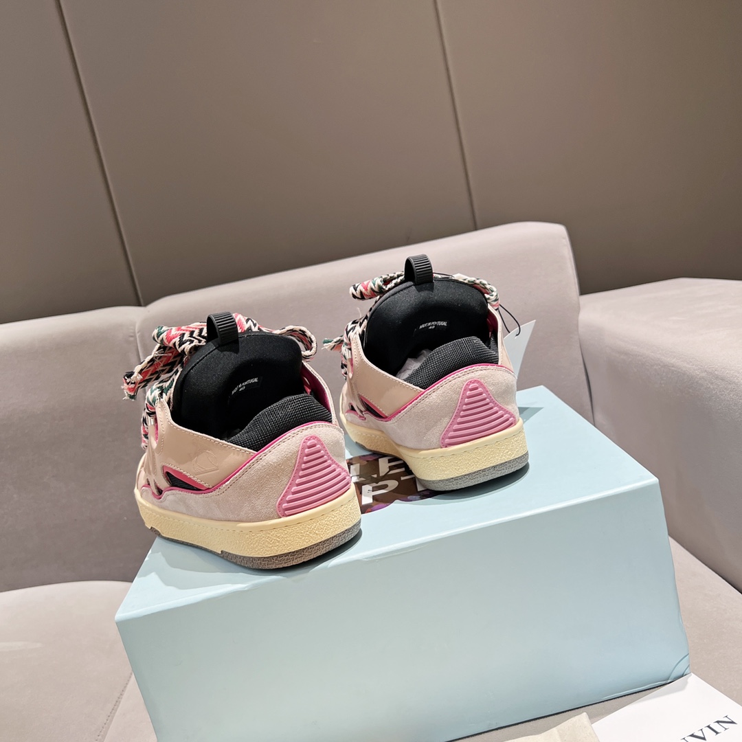 Lanvin Curb Lace Up Sneakers - PerfectKickZ