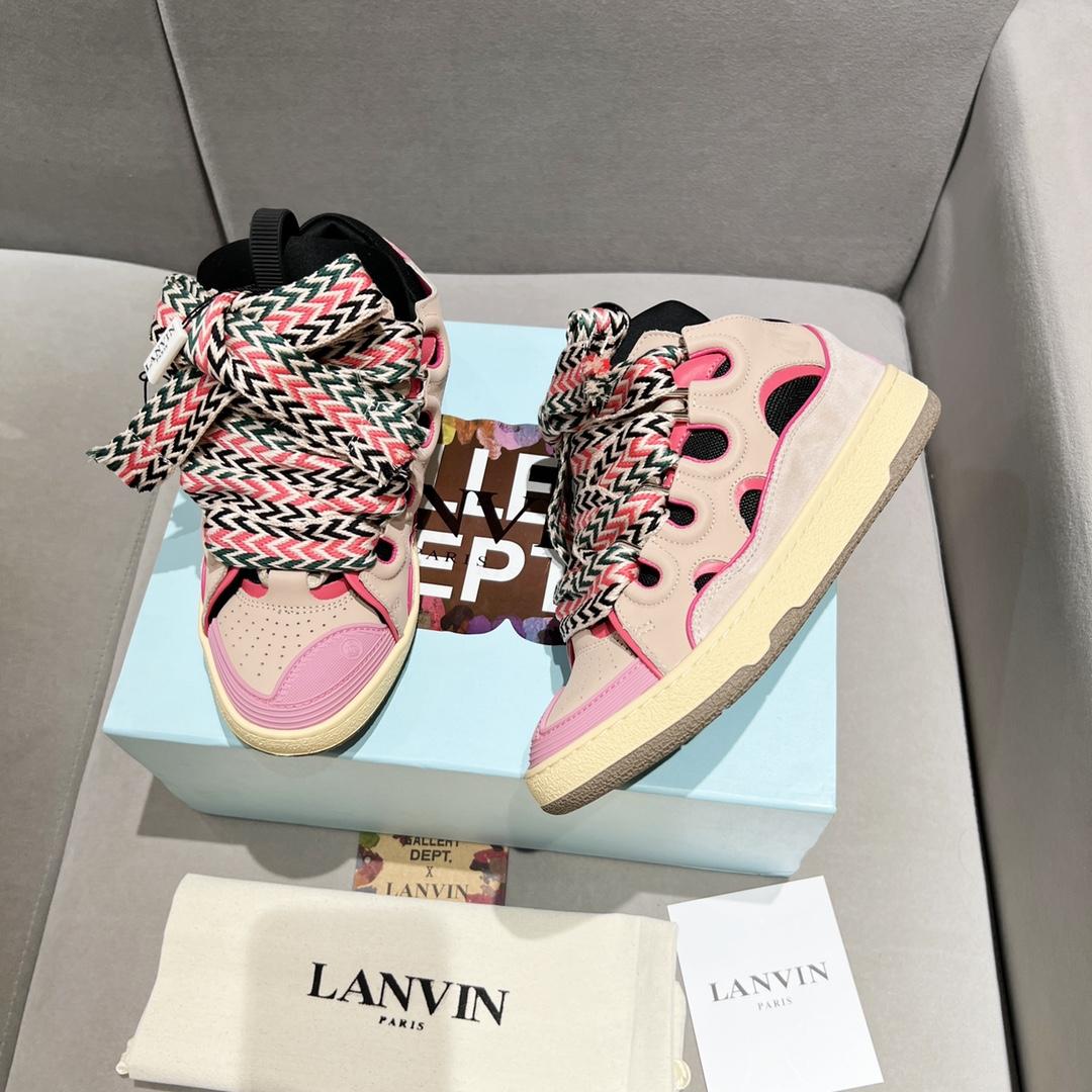 Lanvin Curb Lace Up Sneakers - PerfectKickZ