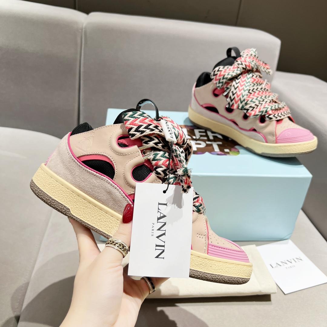 Lanvin Curb Lace Up Sneakers - PerfectKickZ