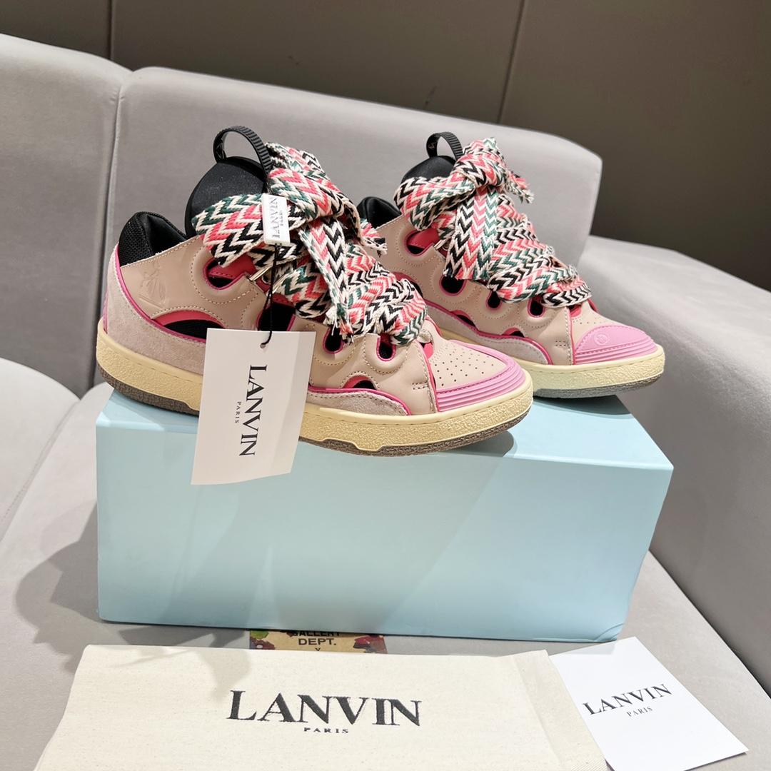 Lanvin Curb Lace Up Sneakers - PerfectKickZ