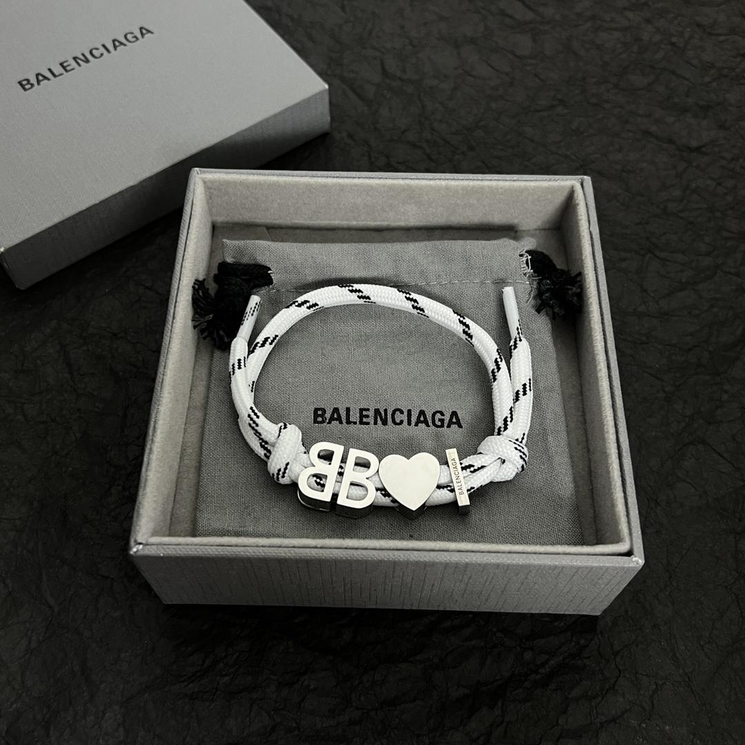 Balenciaga I <3 BB Bracelet In White - PerfectKickZ