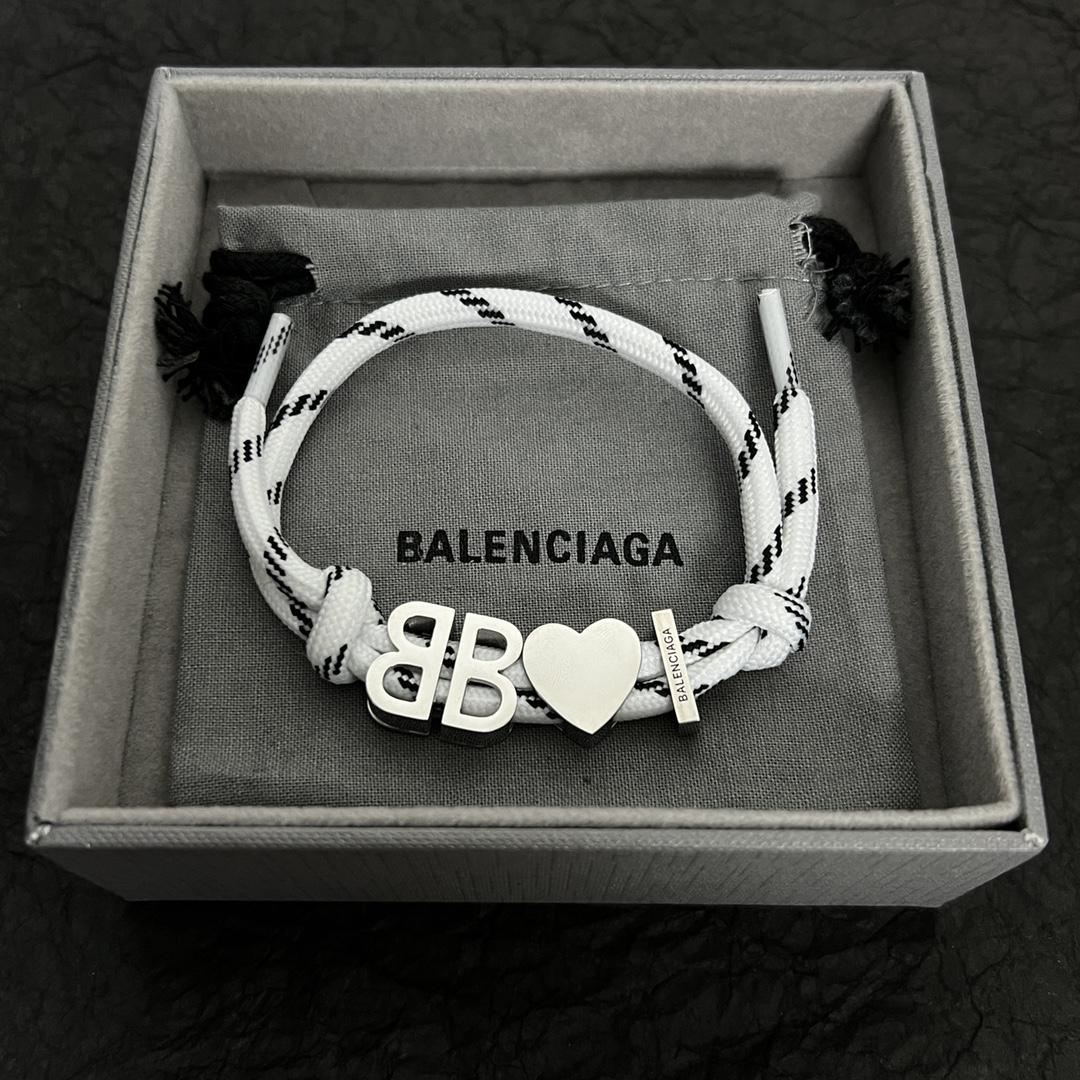 Balenciaga I <3 BB Bracelet In White - PerfectKickZ