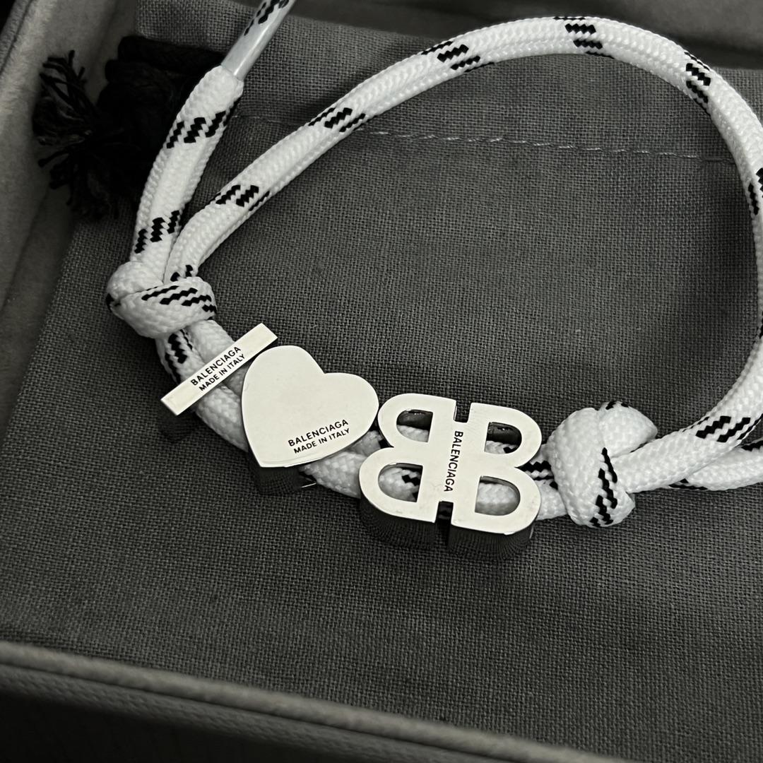 Balenciaga I <3 BB Bracelet In White - PerfectKickZ