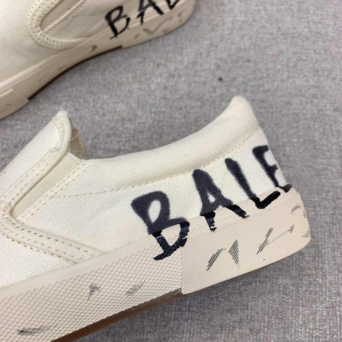 Balenciaga Paris Slip On Graffiti Sneaker In White  - PerfectKickZ