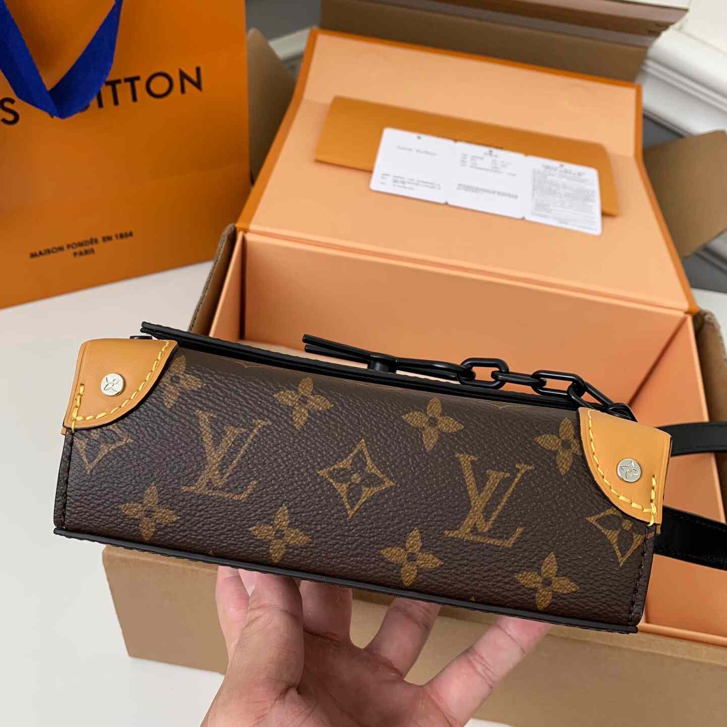 Louis Vuitton Steamer Wearable Wallet Monogram Macassar(18*11*6.5cm)  M82534 - PerfectKickZ