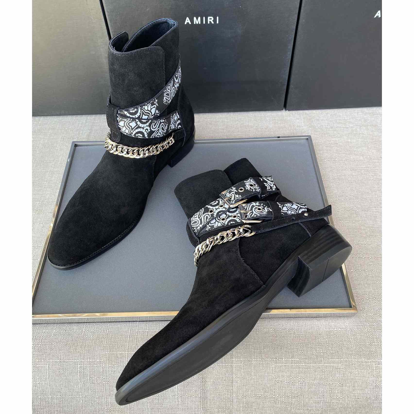Amiri Buckle-detail 40mm Suede Boots - 