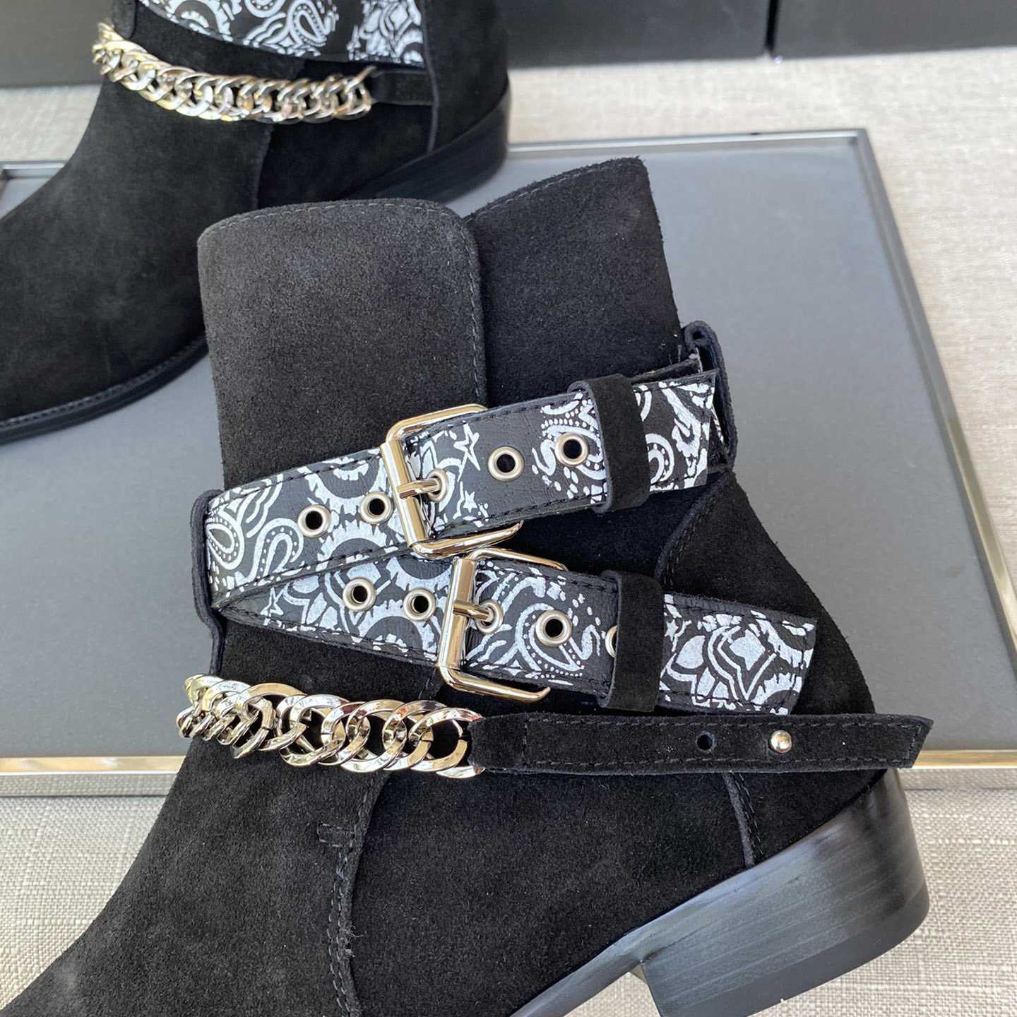 Amiri Buckle-detail 40mm Suede Boots - 