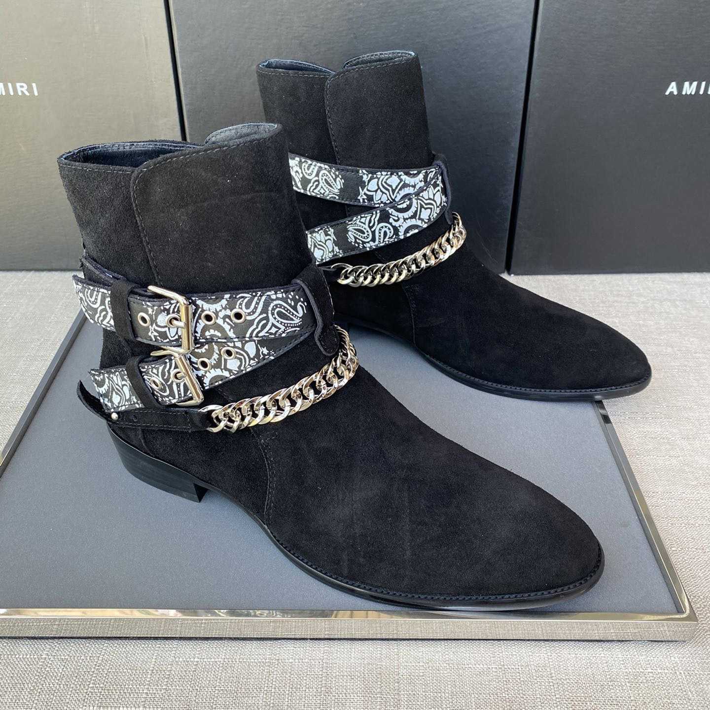 Amiri Buckle-detail 40mm Suede Boots - PerfectKickZ