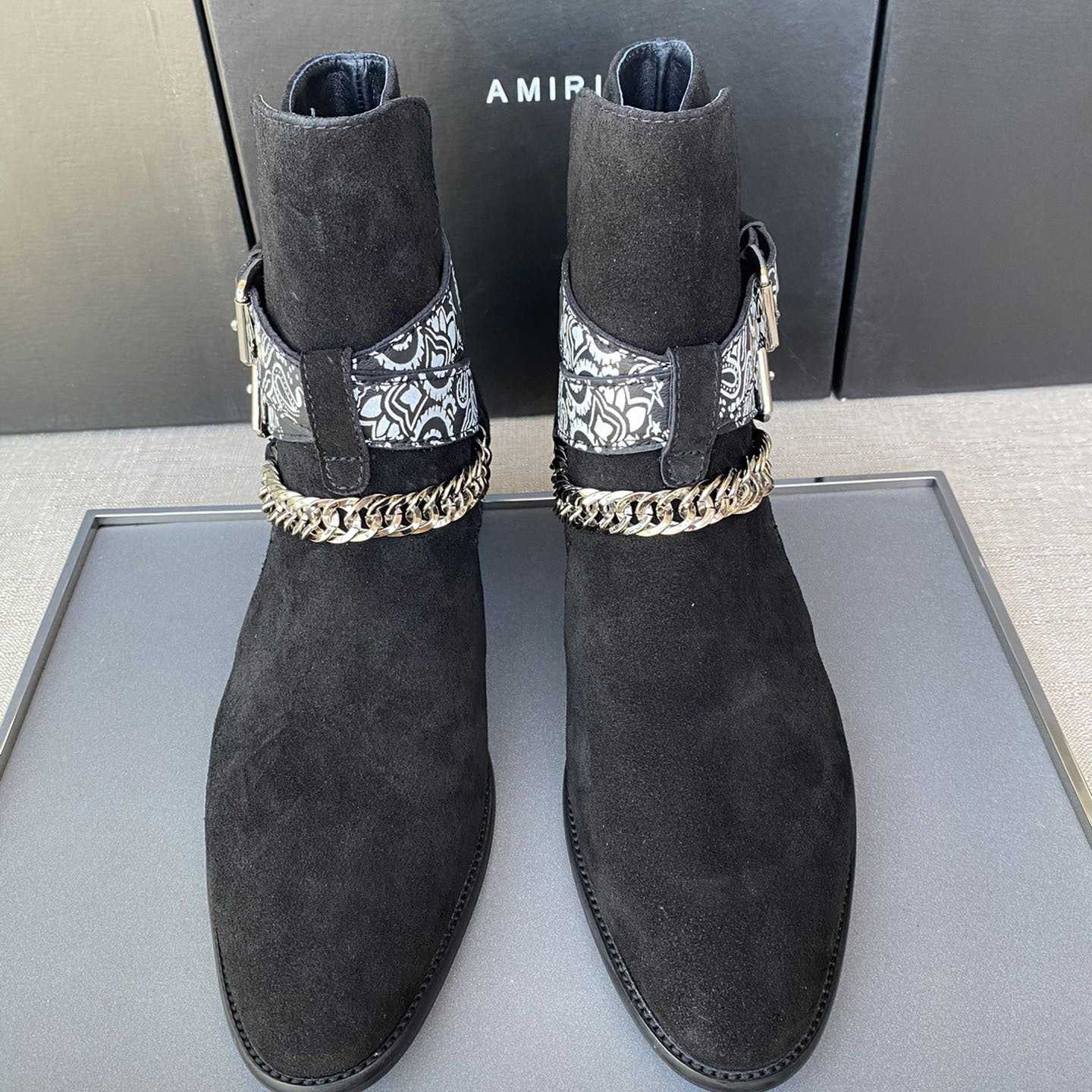 Amiri Buckle-detail 40mm Suede Boots - PerfectKickZ