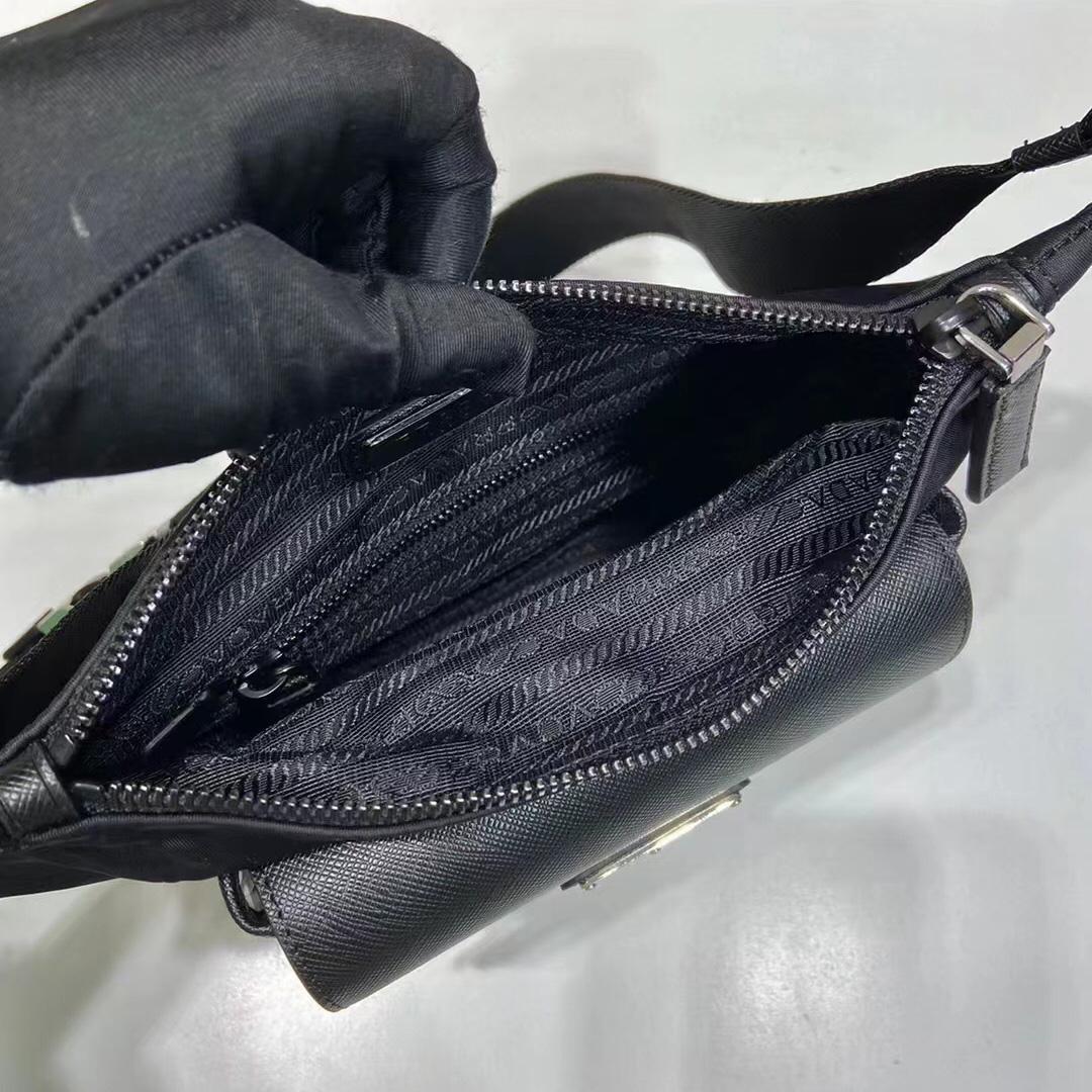 Prada Re-Nylon and Saffiano Leather Shoulder Bag - PerfectKickZ