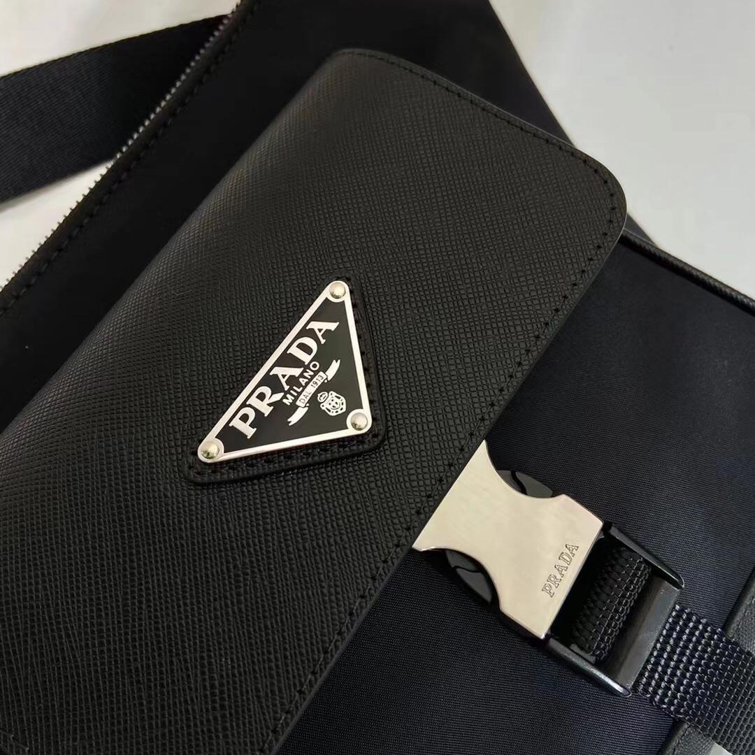 Prada Re-Nylon and Saffiano Leather Shoulder Bag - PerfectKickZ