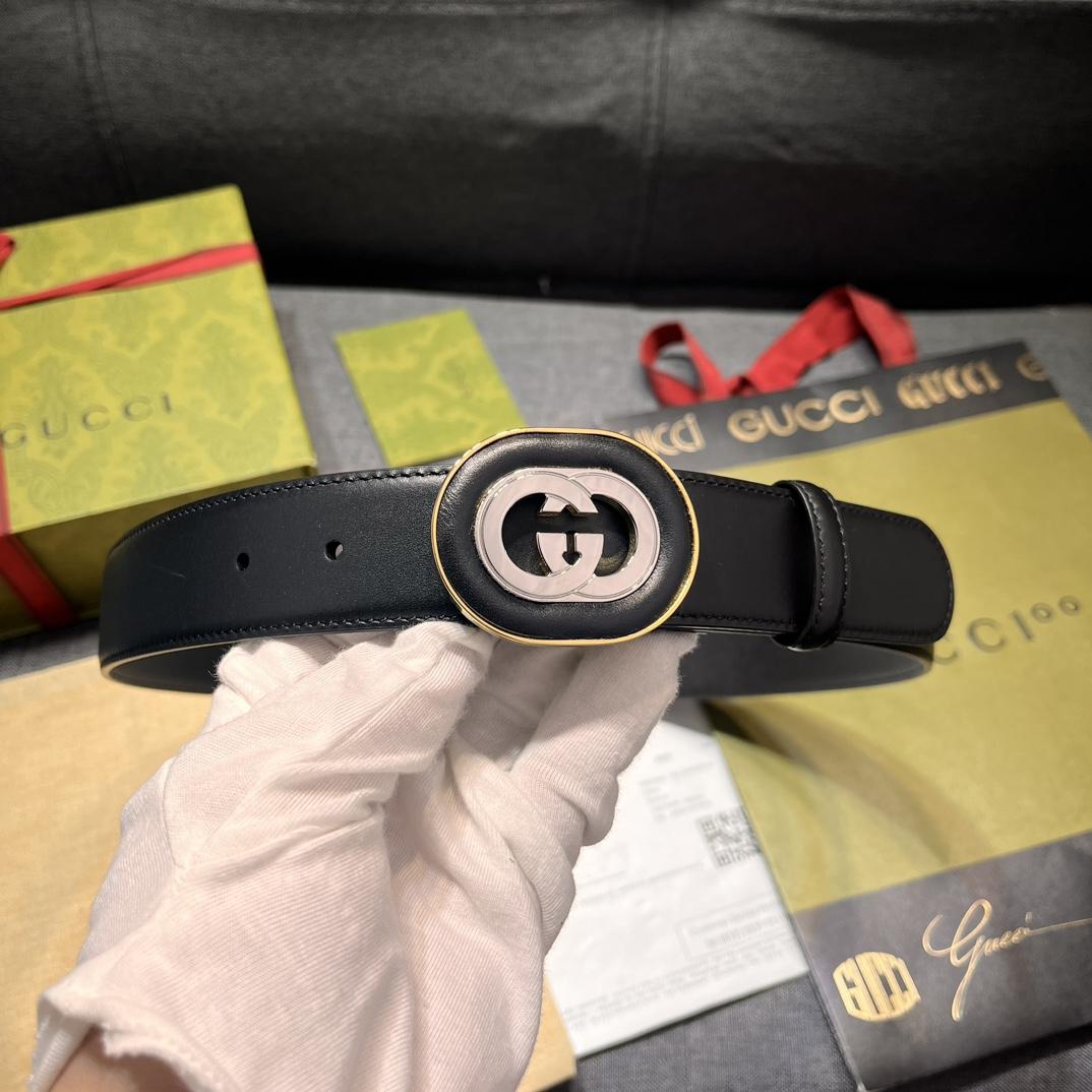 Gucci Belt With Interlocking G Buckle - PerfectKickZ