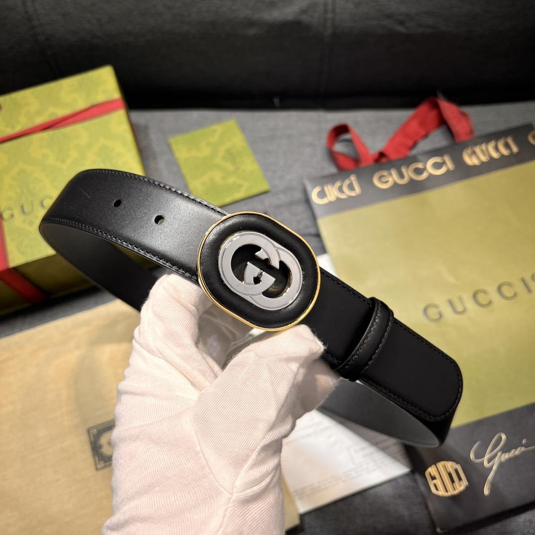 Gucci Belt With Interlocking G Buckle - PerfectKickZ