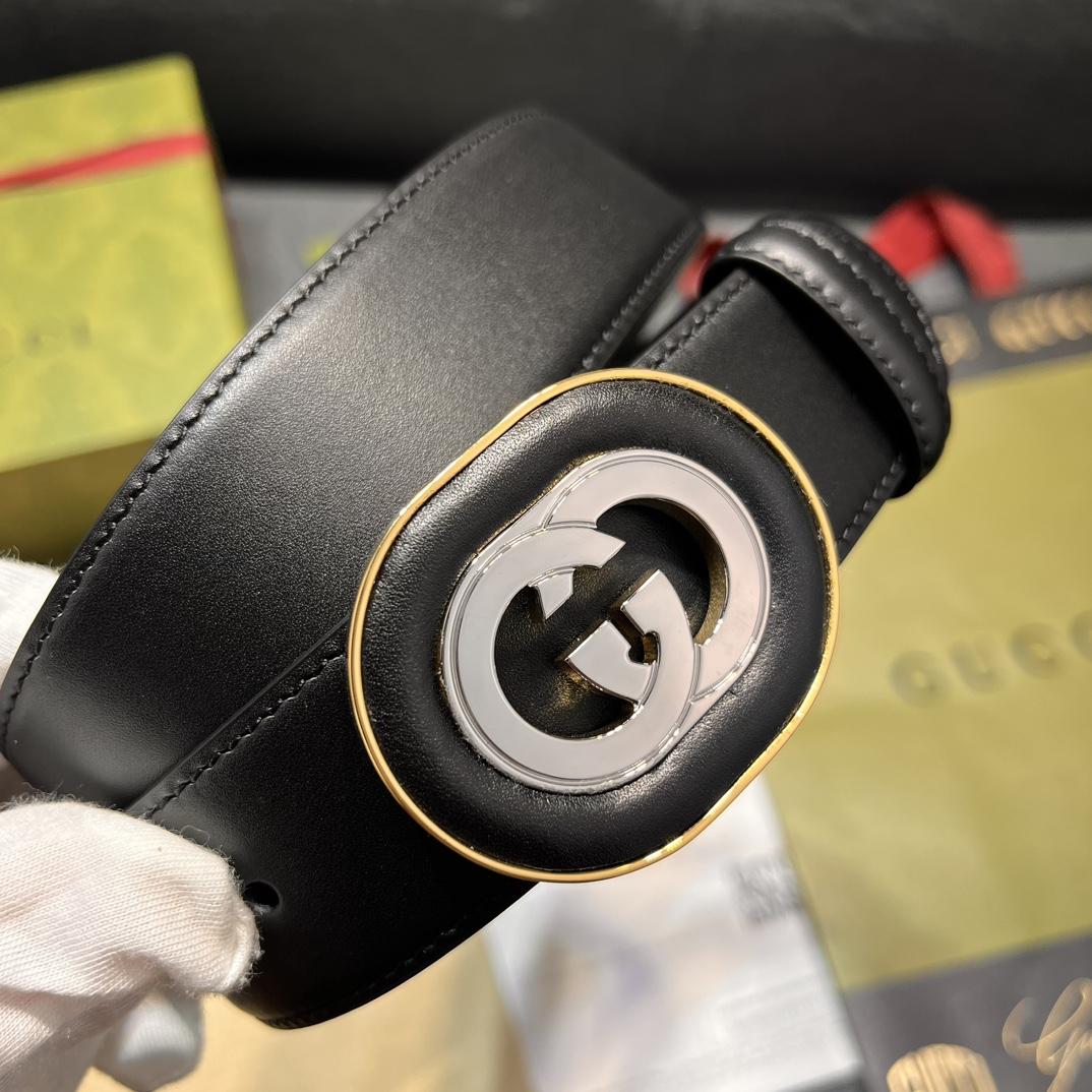Gucci Belt With Interlocking G Buckle - PerfectKickZ