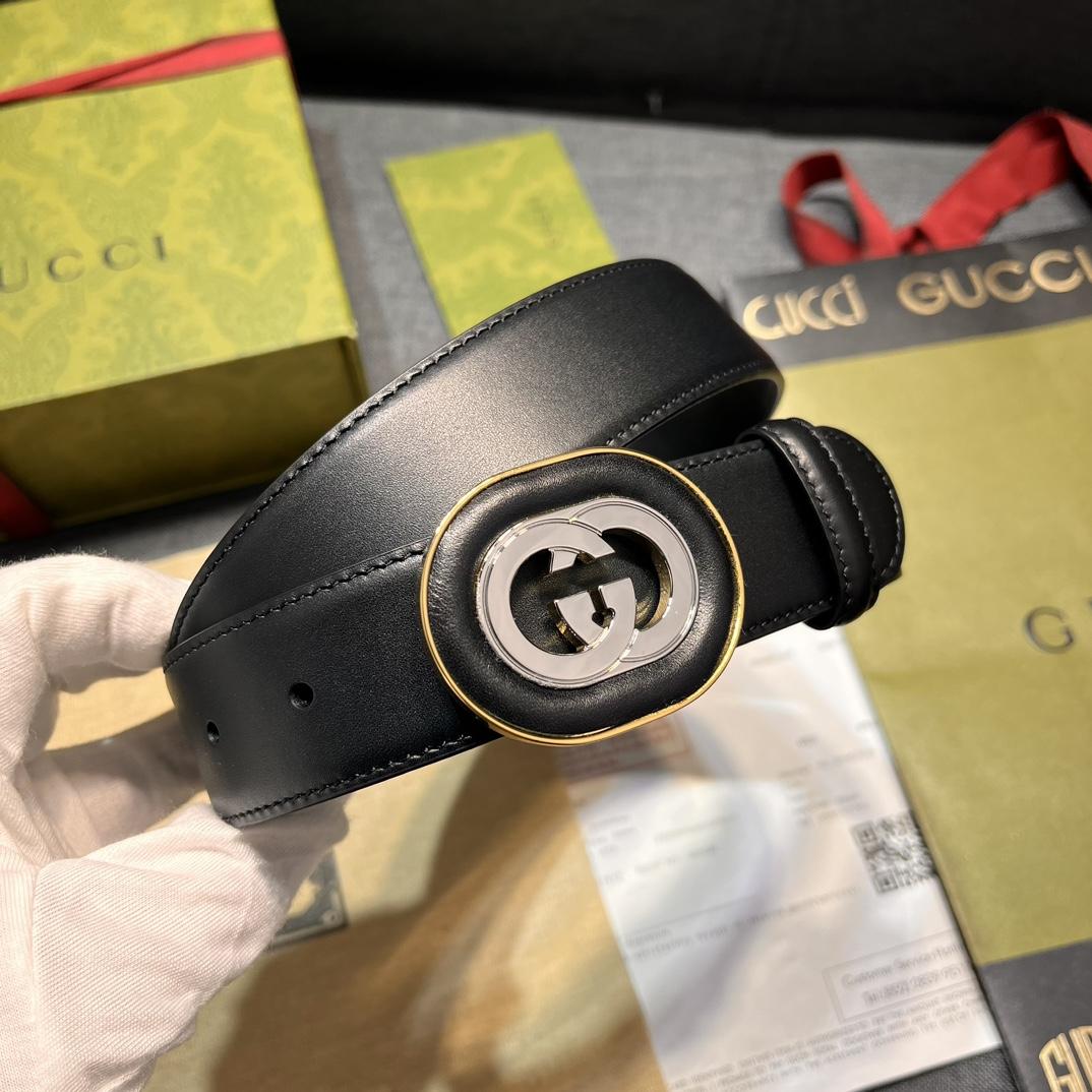 Gucci Belt With Interlocking G Buckle - PerfectKickZ