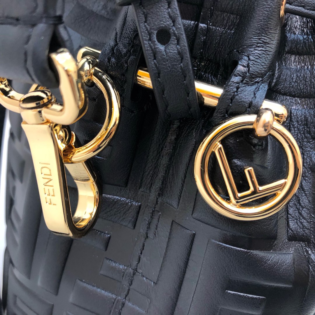 Fendi Tresor Black Leather Mini-bag - PerfectKickZ