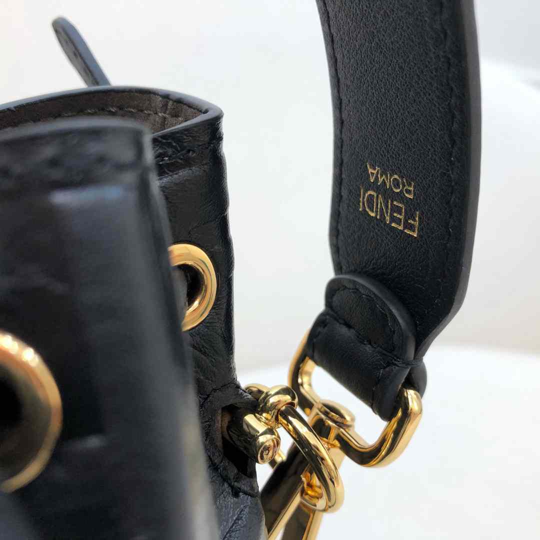 Fendi Tresor Black Leather Mini-bag - PerfectKickZ