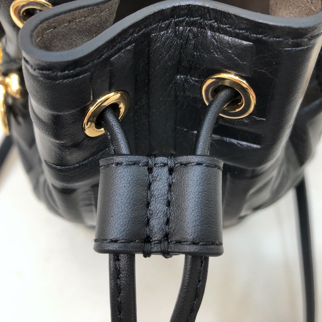 Fendi Tresor Black Leather Mini-bag - PerfectKickZ
