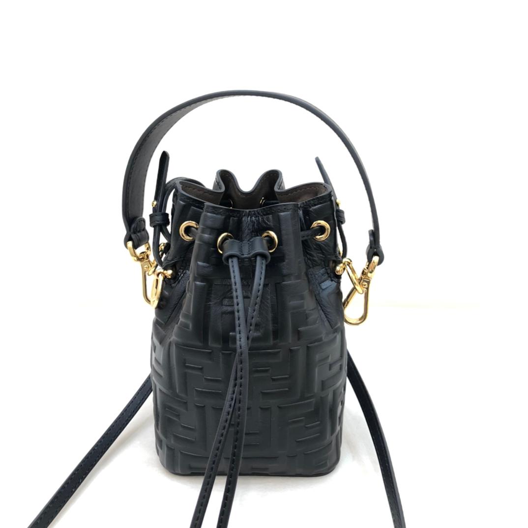 Fendi Tresor Black Leather Mini-bag - PerfectKickZ