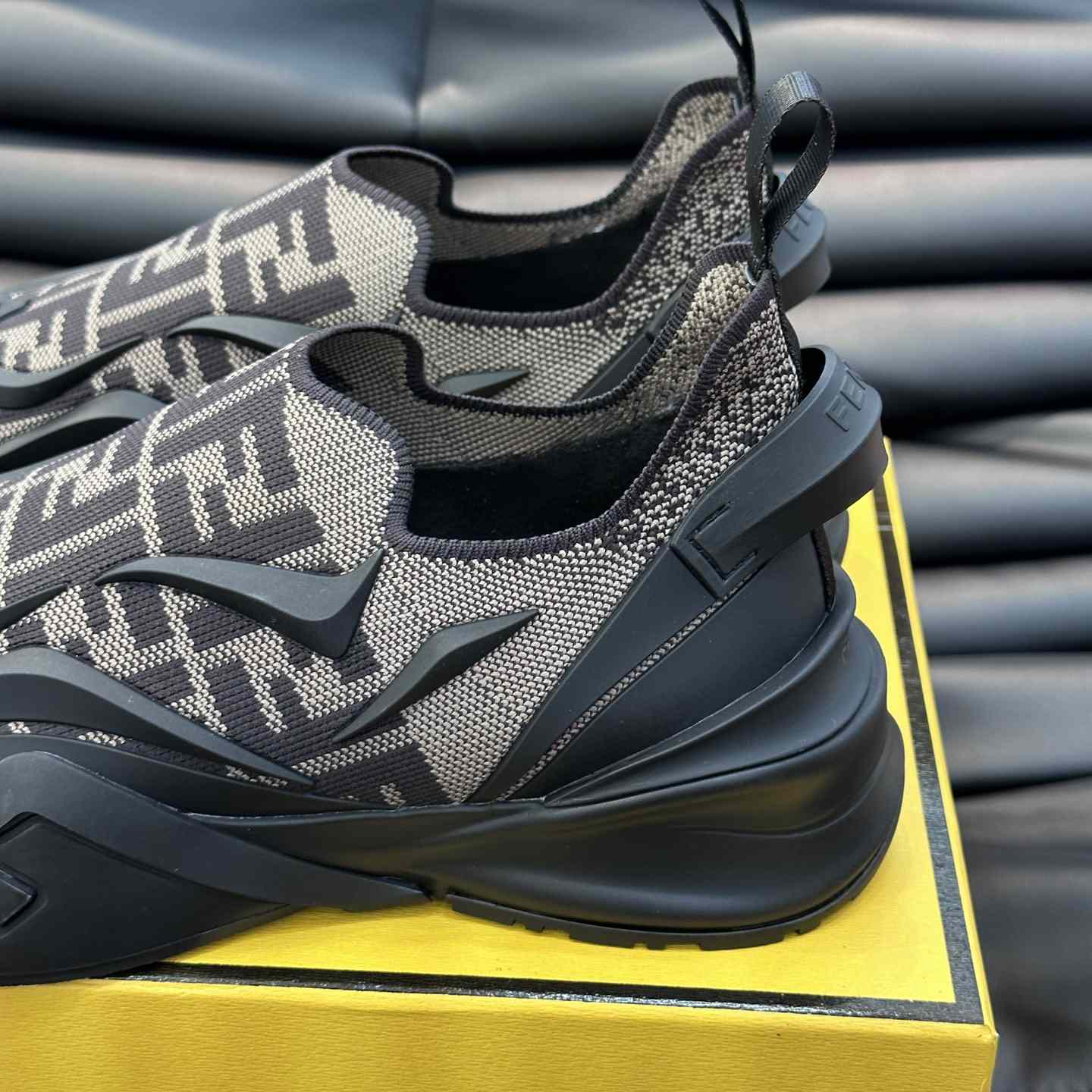 Fendi Flow Brown Mesh Running Sneakers - PerfectKickZ
