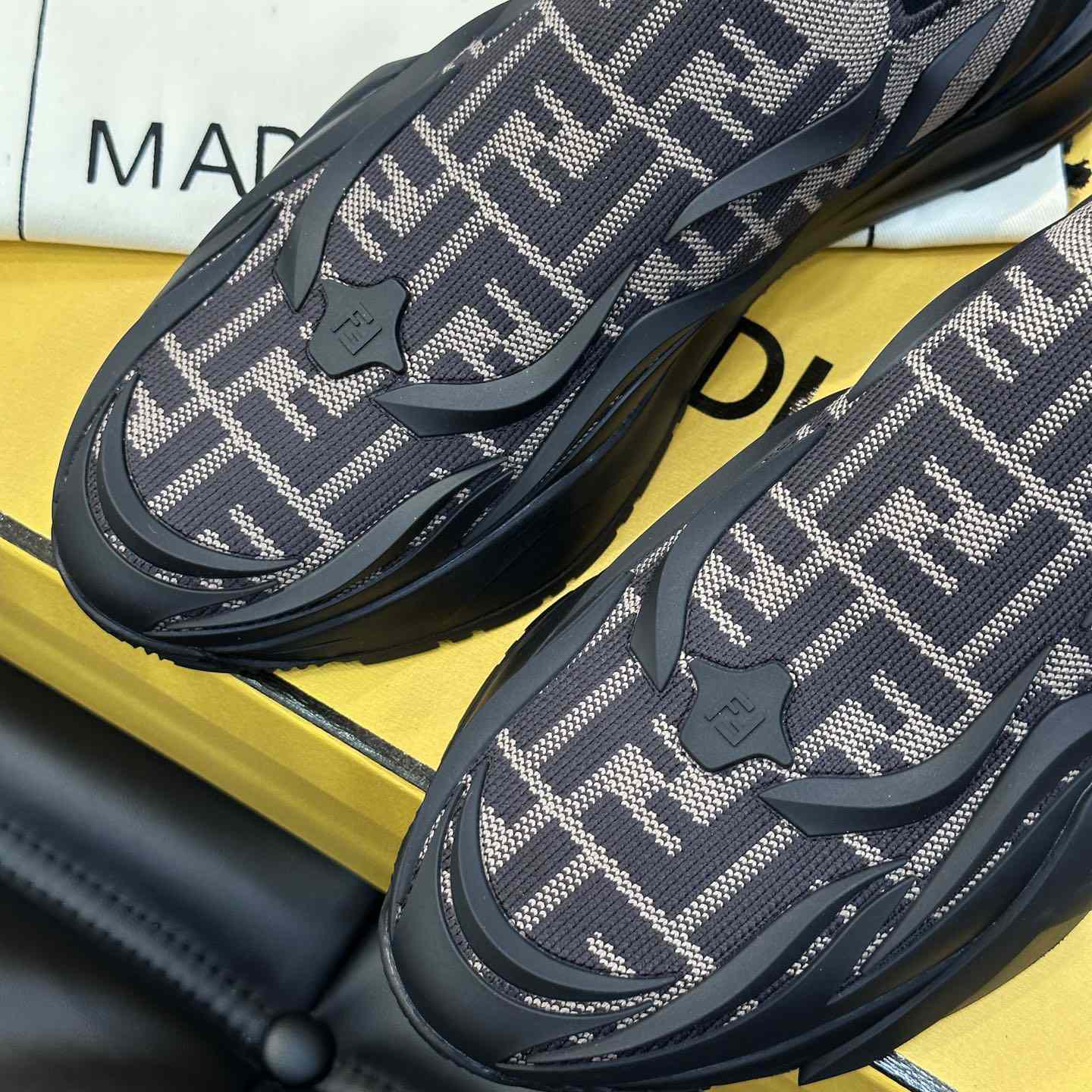 Fendi Flow Brown Mesh Running Sneakers - PerfectKickZ