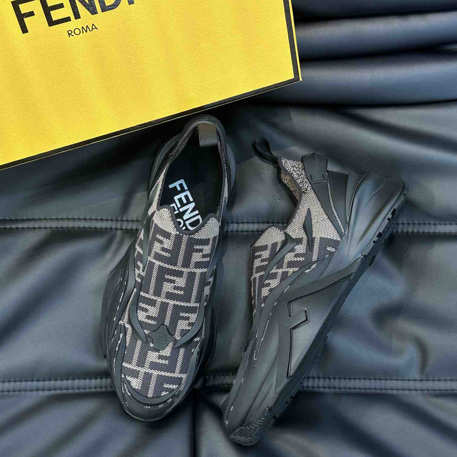Fendi Flow Brown Mesh Running Sneakers - PerfectKickZ