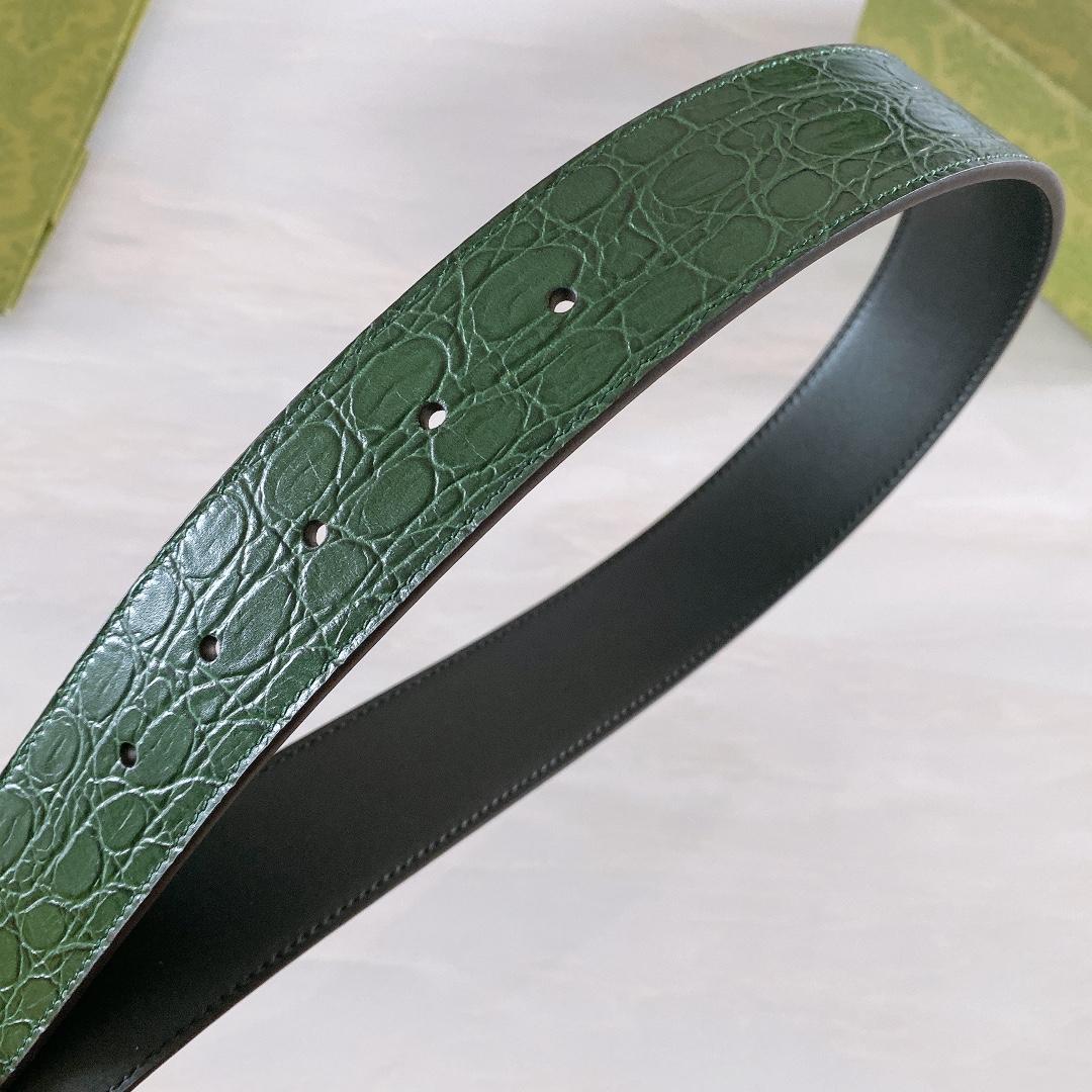 Gucci GG Marmont Caiman belt With Shiny Buckle - PerfectKickZ