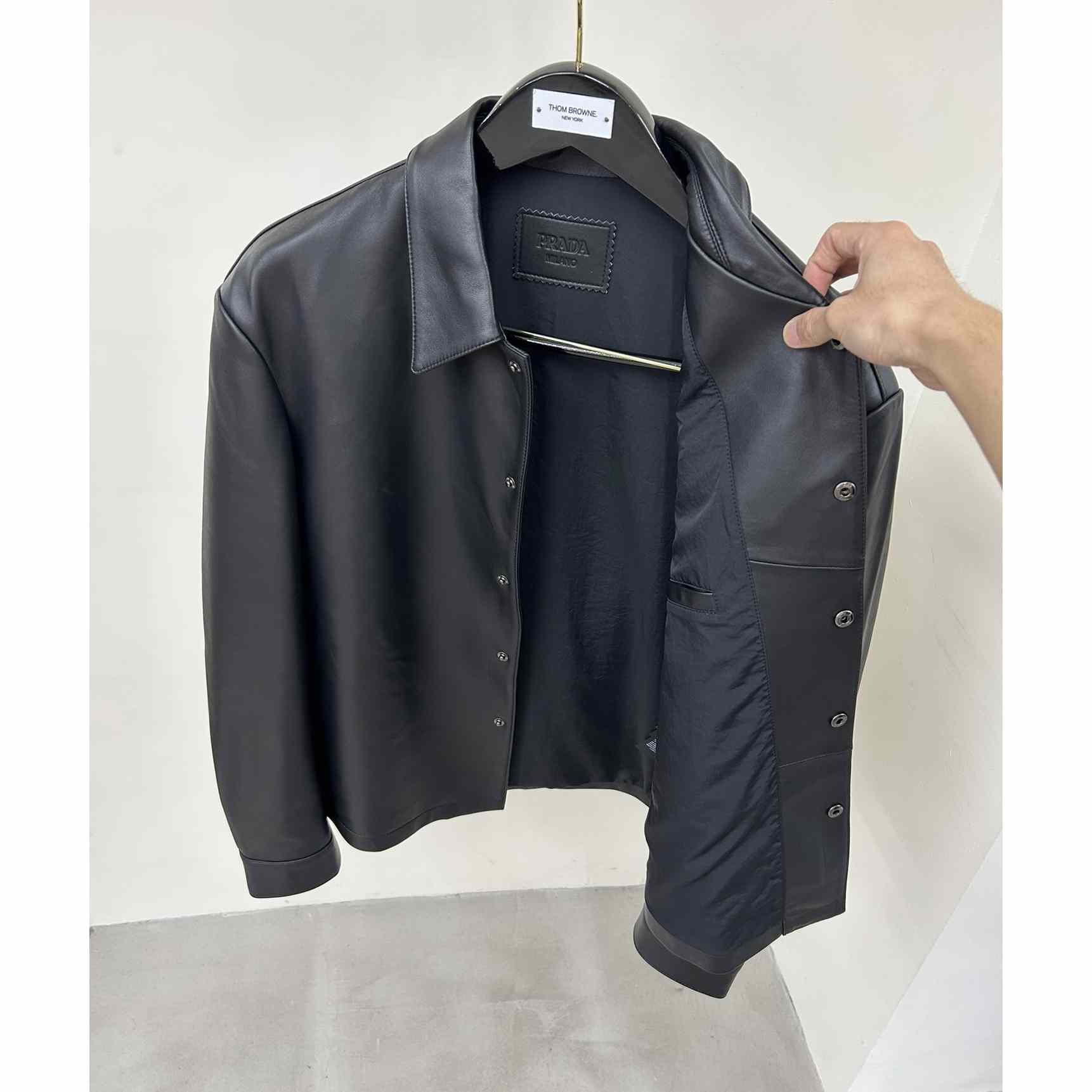 Prada Nappa Leather Shirt - PerfectKickZ