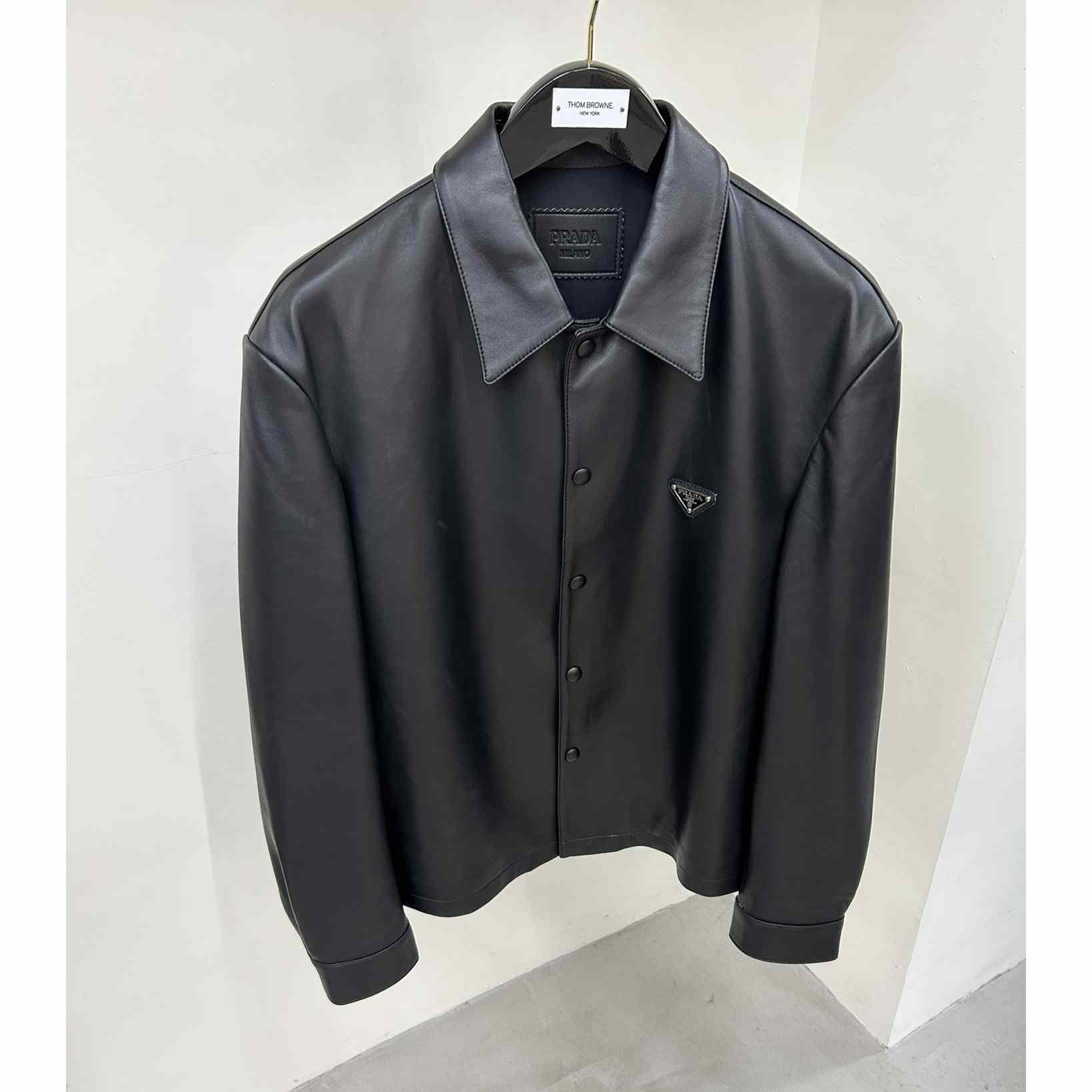 Prada Nappa Leather Shirt - PerfectKickZ