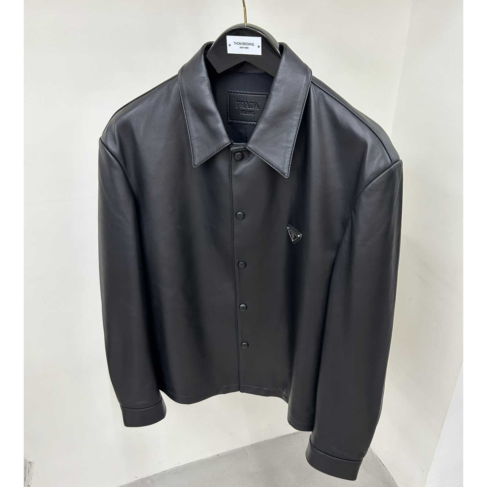 Prada Nappa Leather Shirt - PerfectKickZ