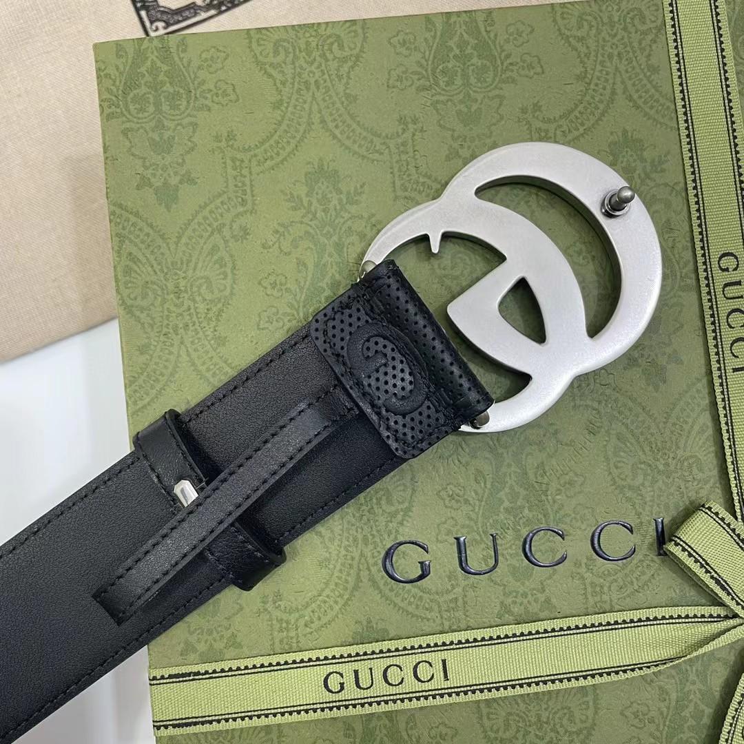Gucci Leather Belt With Maxi GG - PerfectKickZ