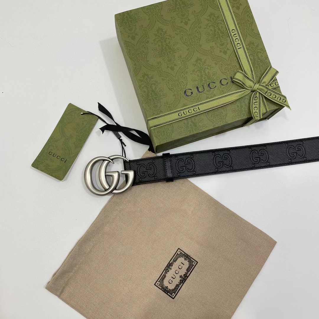 Gucci Leather Belt With Maxi GG - PerfectKickZ