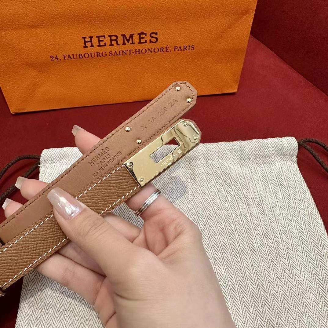 Hermes Authenticated Kelly Belt Leather - 