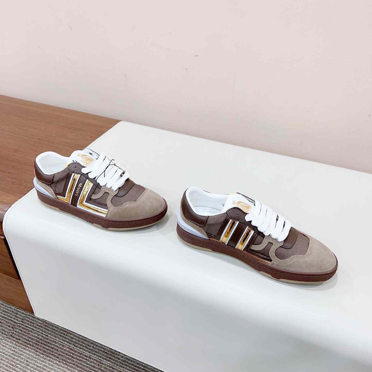 Lanvin Leather Low-top Clay Sneakers - PerfectKickZ