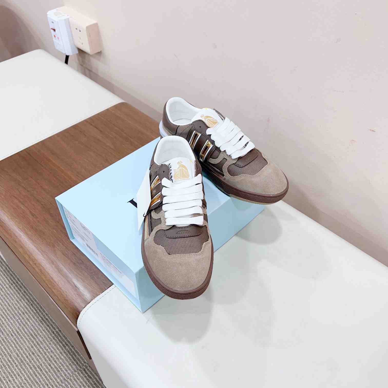 Lanvin Leather Low-top Clay Sneakers - PerfectKickZ