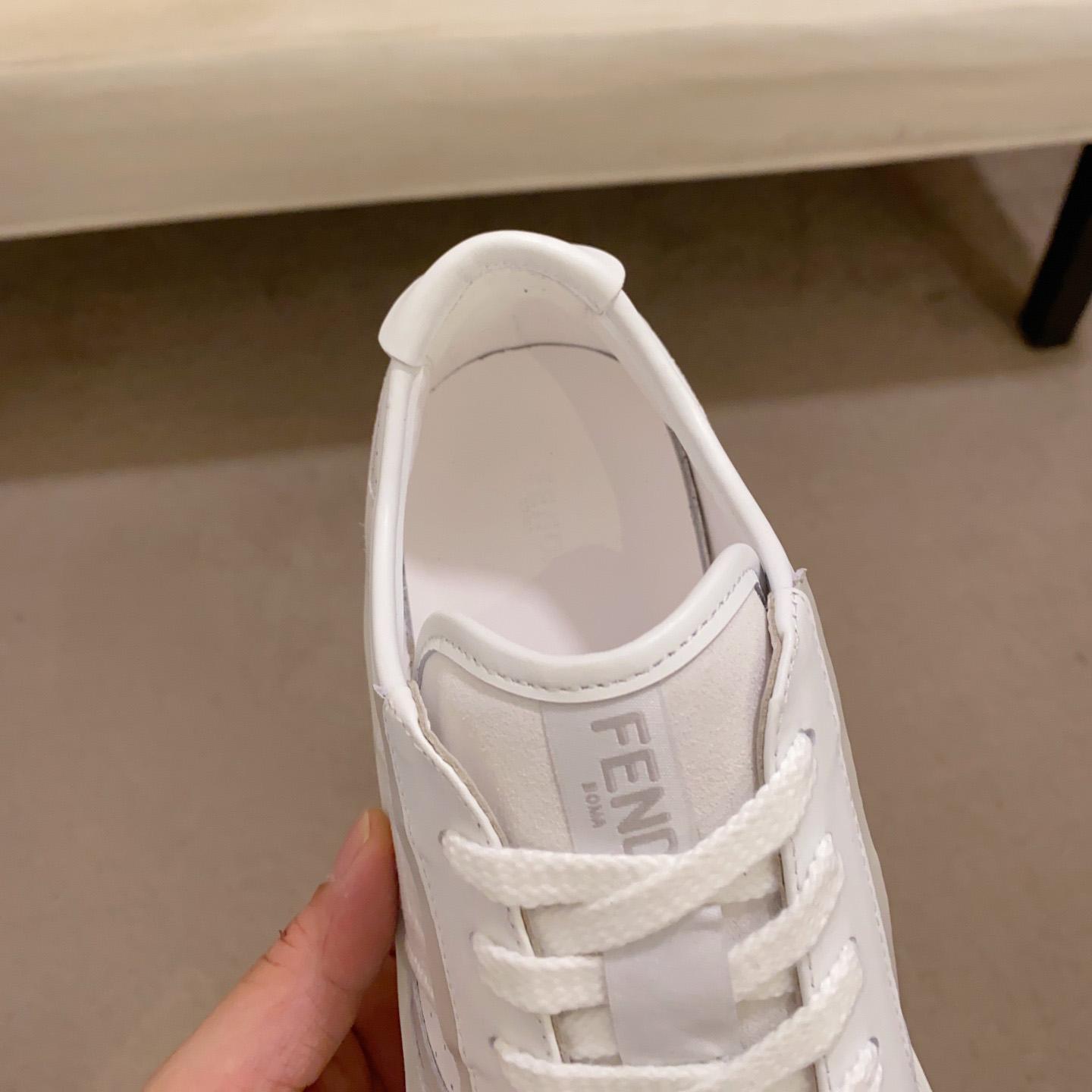 Fendi Step White Leather Low-tops Sneakers - PerfectKickZ