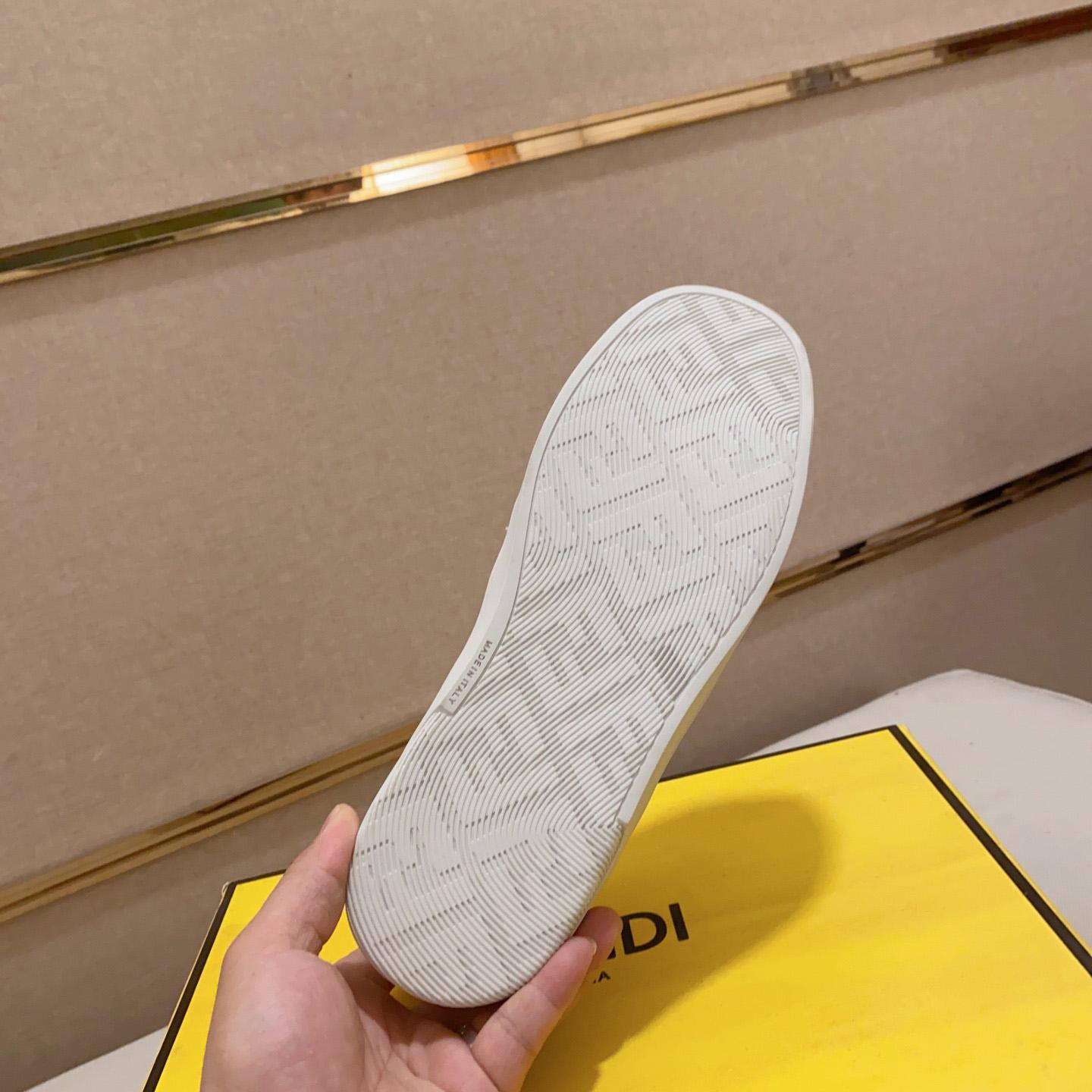 Fendi Step White Leather Low-tops Sneakers - PerfectKickZ